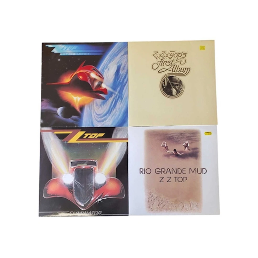 ZZ Top - Four 1980s rock LP vinyl records. To include: Elimi...