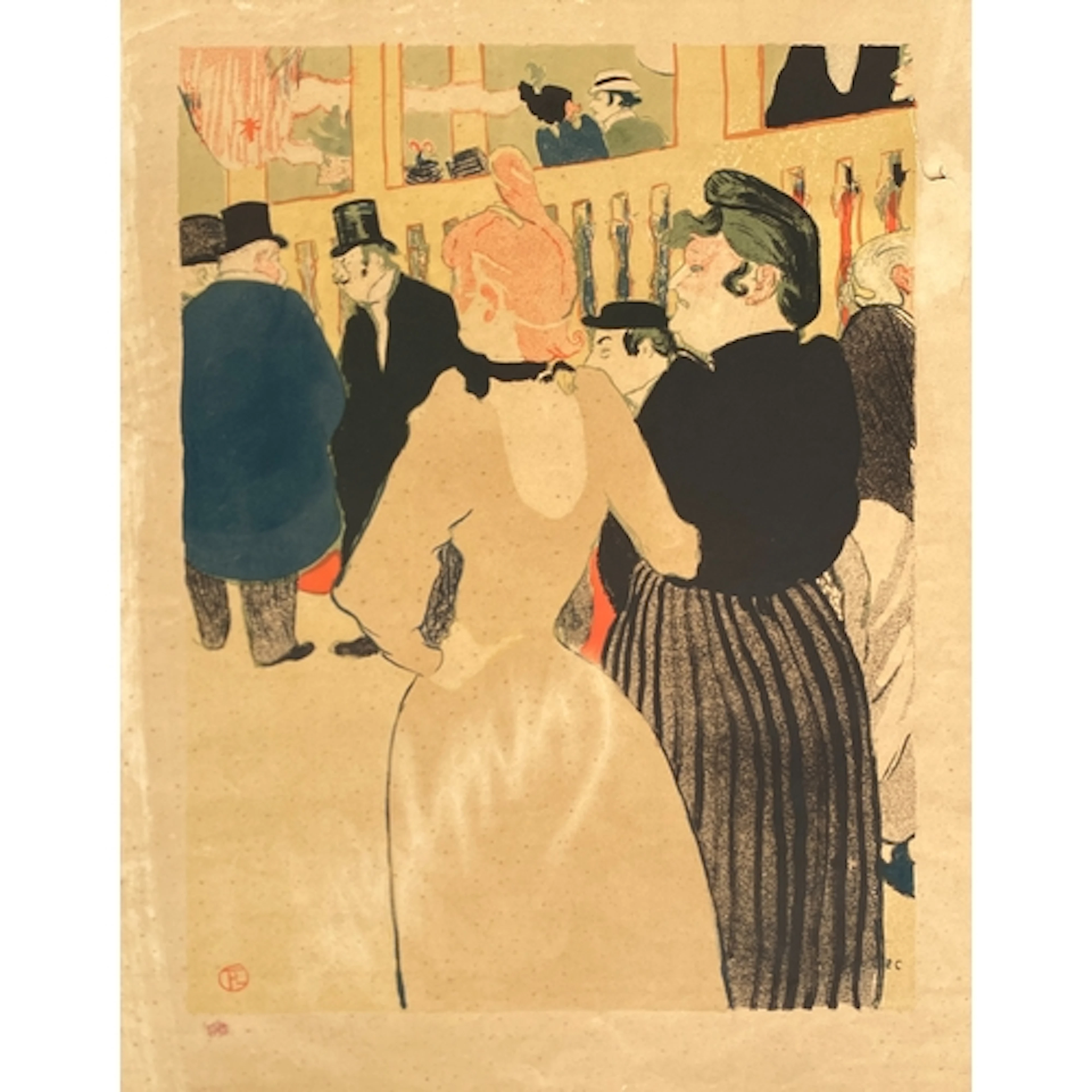 Henri de Toulous Lautrec (French, 1864-1901), 'Au Moulin Rou...