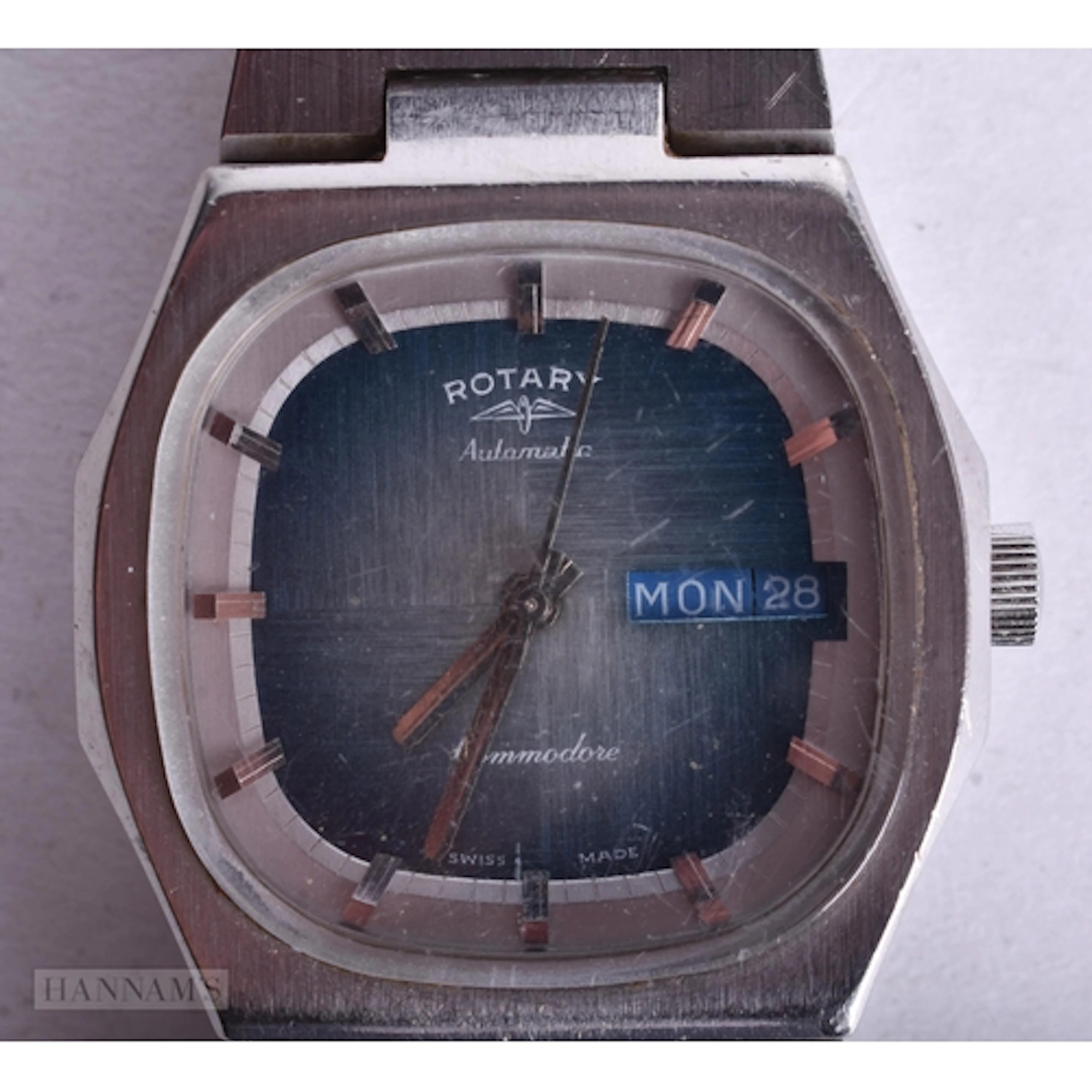 Rotary Commodore Integrated Bracelet Automatic Watch Working...
