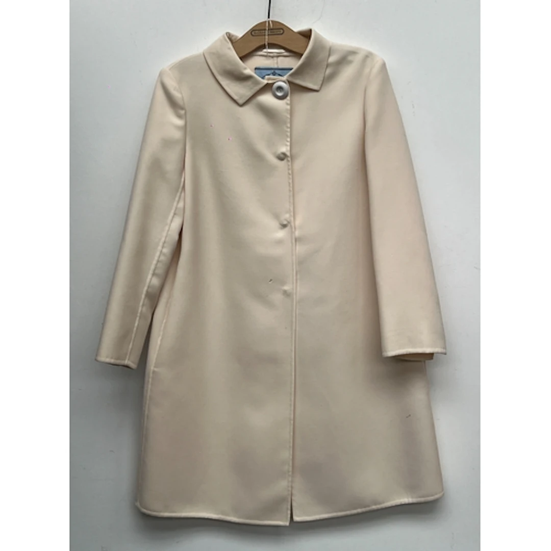 A Prada Milano ivory wool coat, size 42
