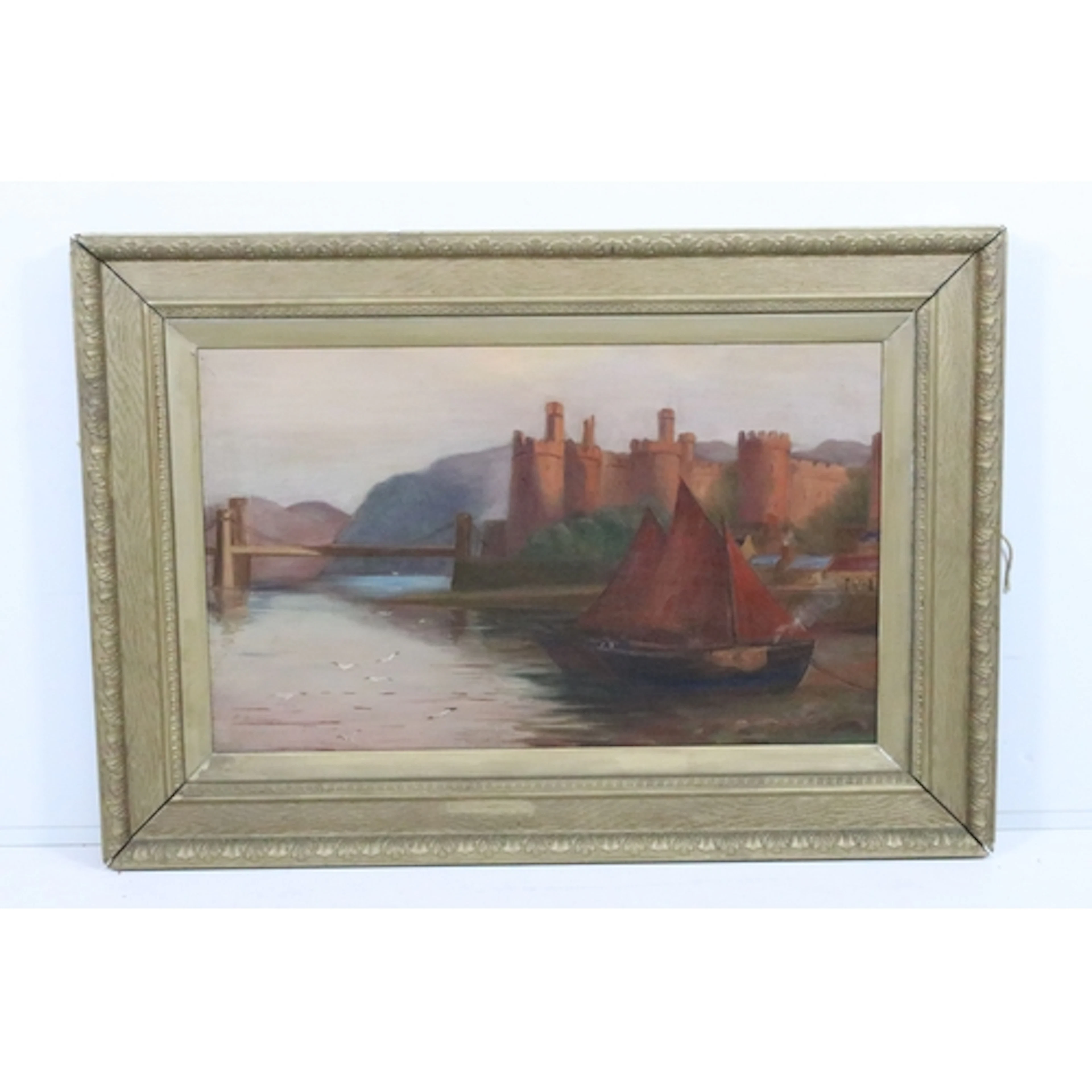 Late 19th / early 20th century Welsh school, Conwy Castle wi...