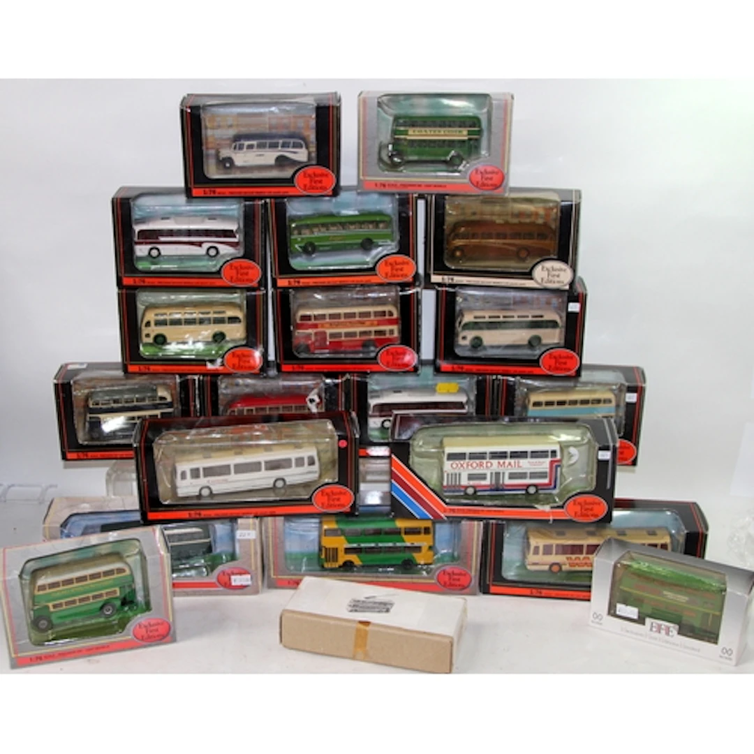 A collection Gilbow Exclusive First Editions buses and coach...
