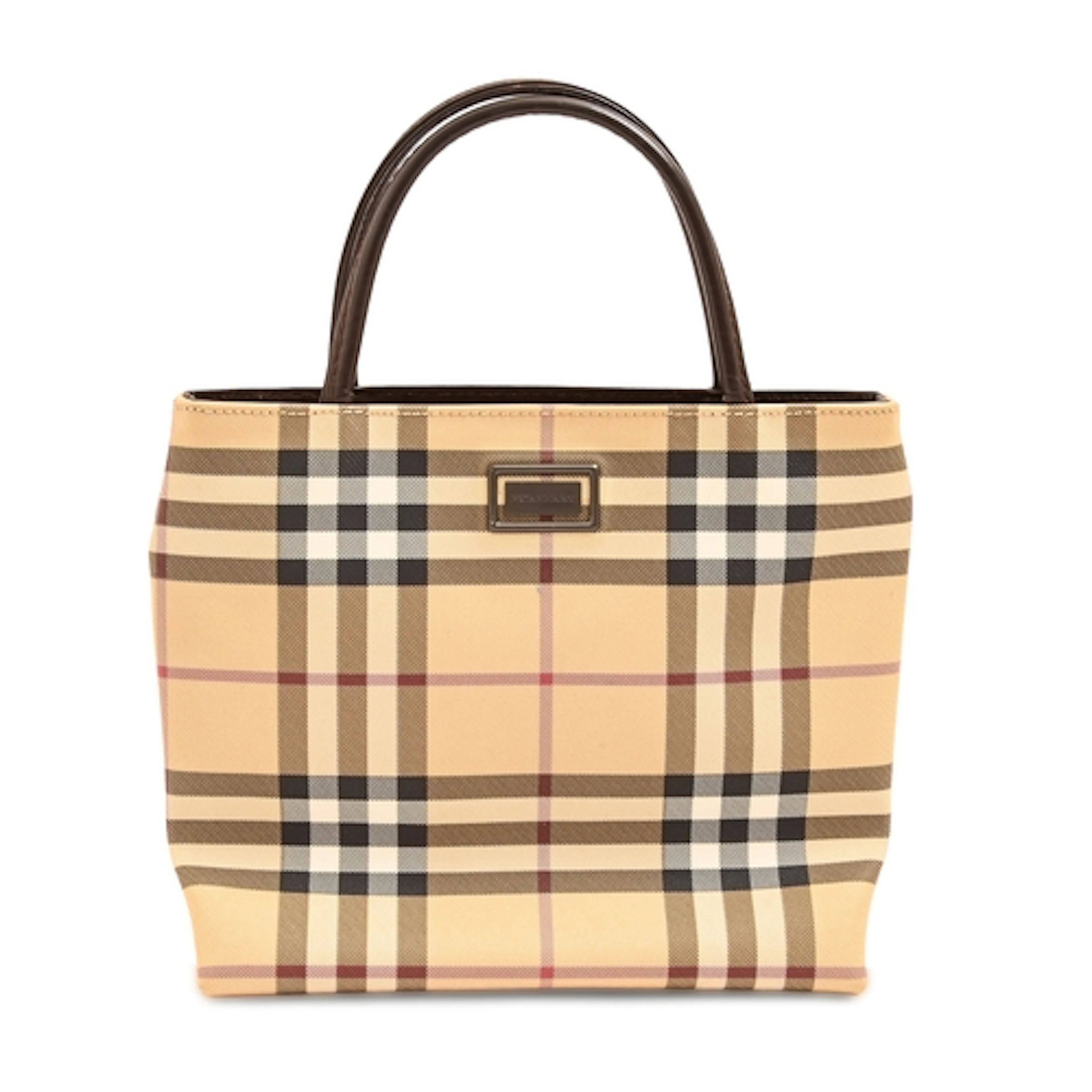Fashion. Burberry London Nova Check PVC-coated canvas handba...