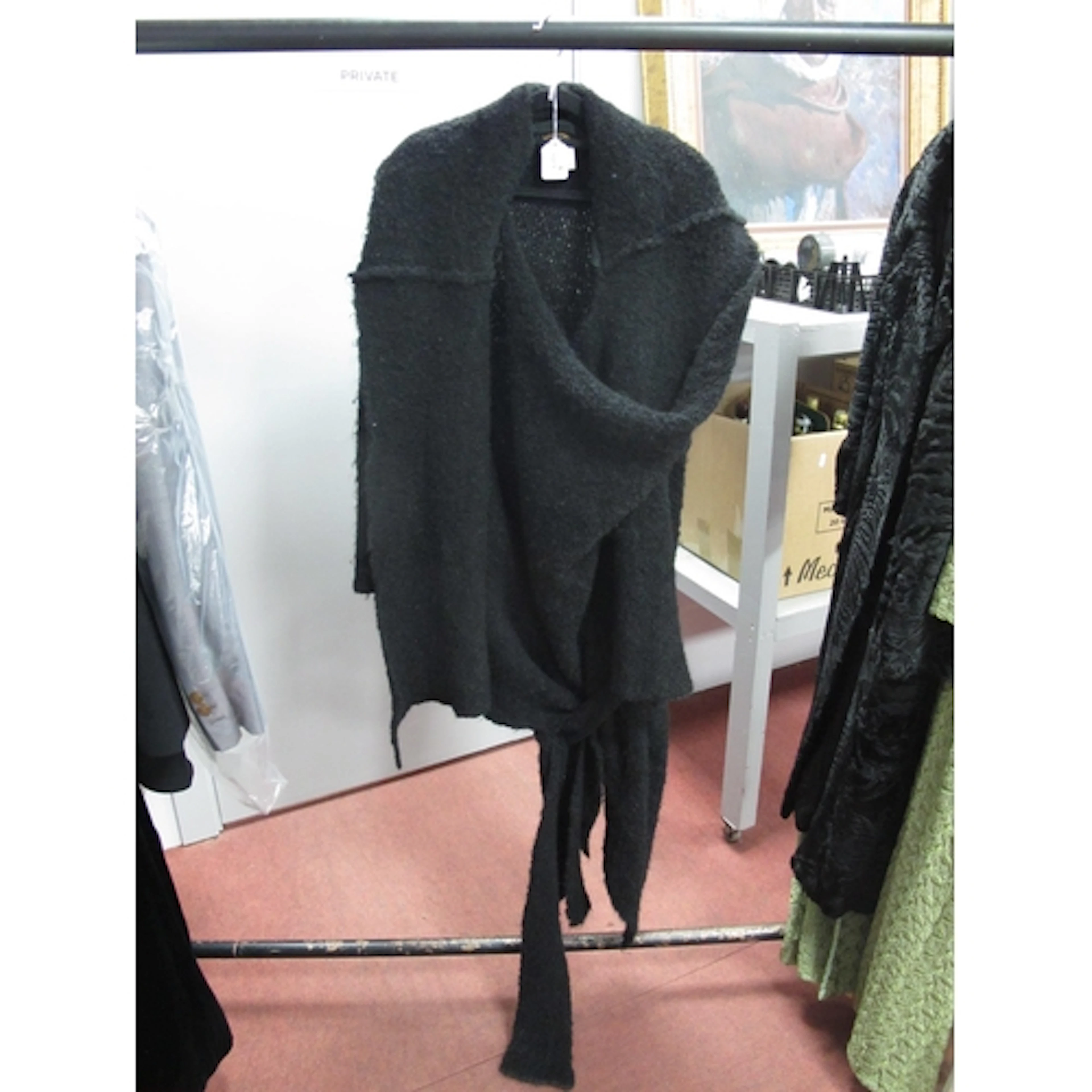 Vivienne Westwood; Anglomania Black Boucle Wool Cardigan, of...