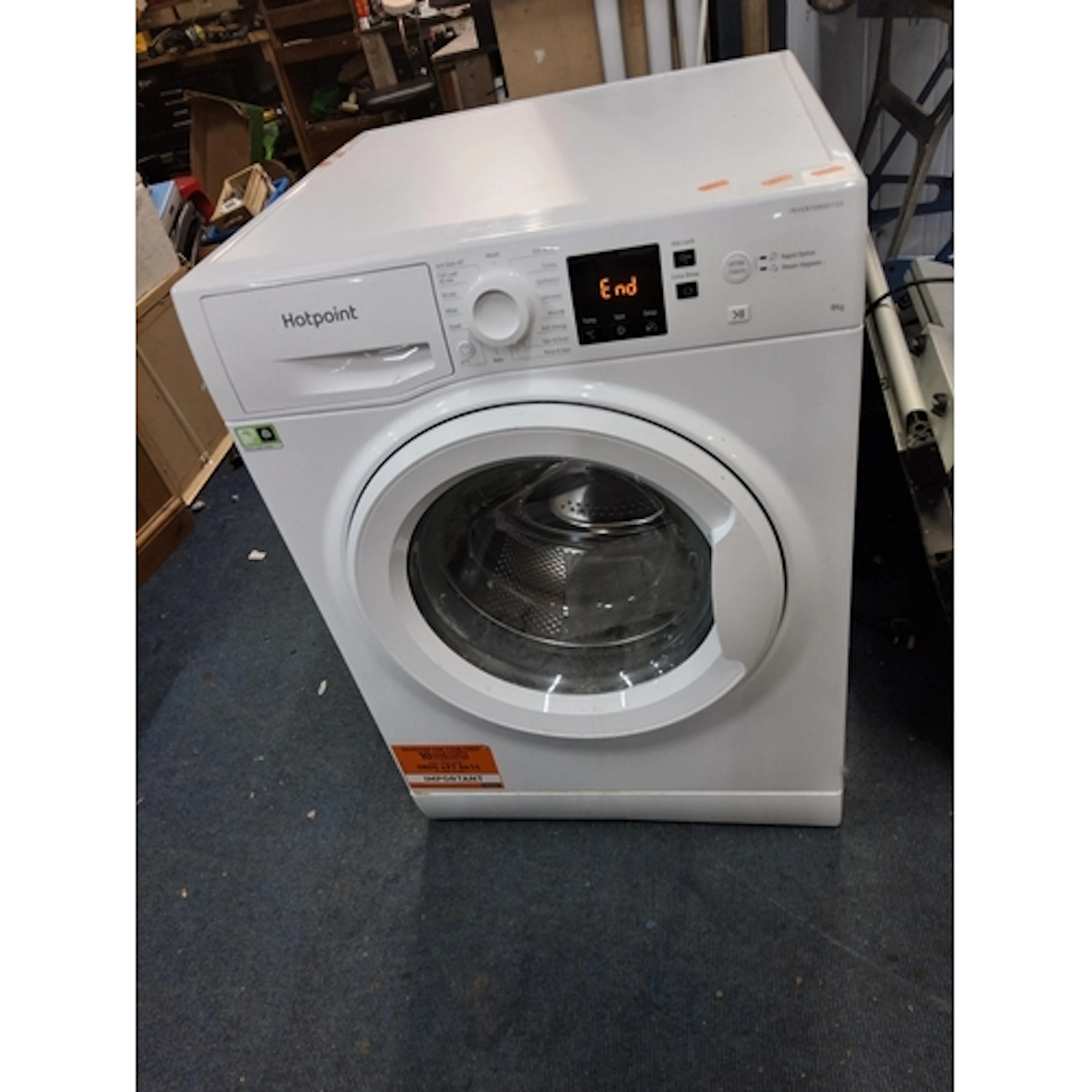 A HOTPOINT NSWM 863CW UK WASHING MACHINE (PAT pass, spin cyc...
