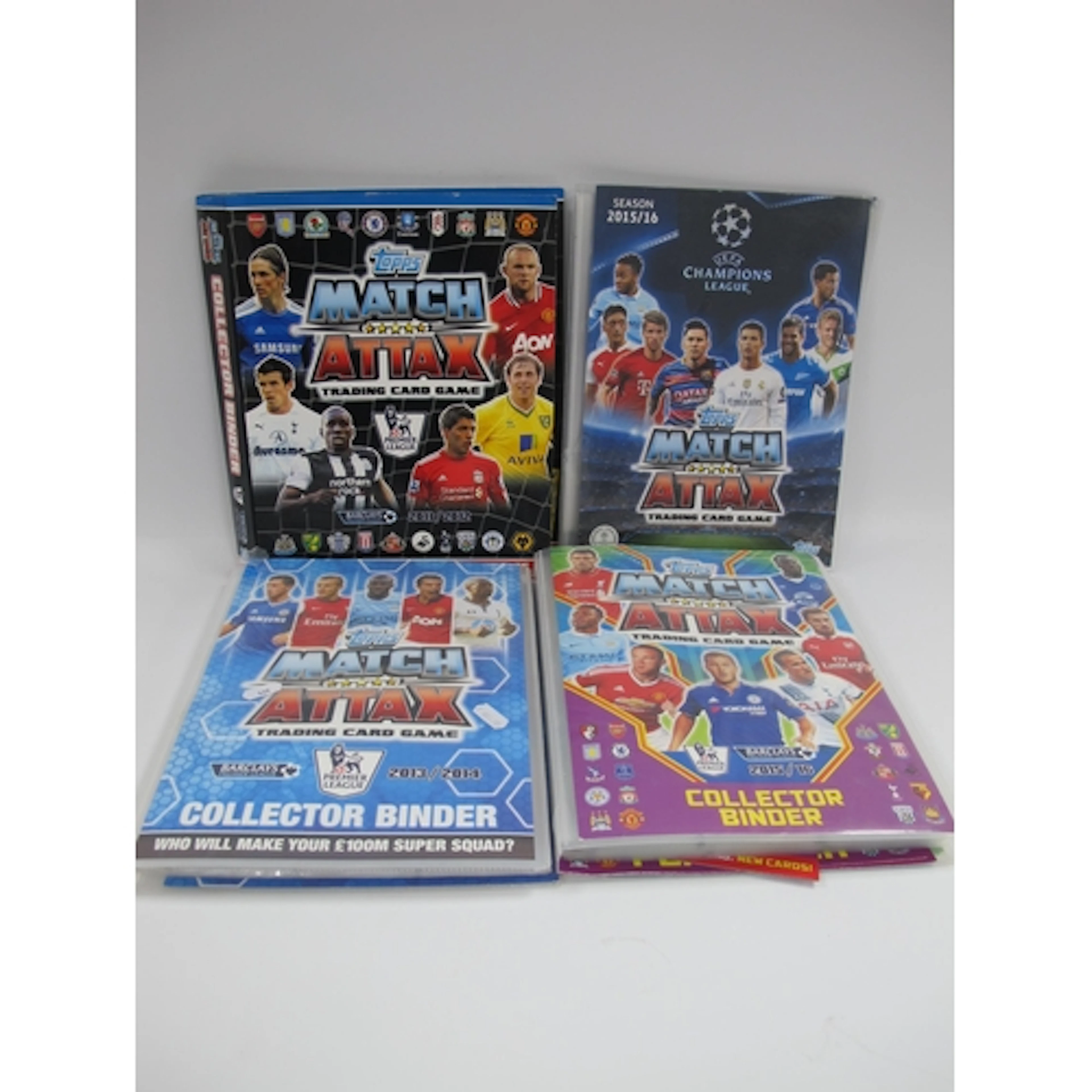 Four Topps Match Attax Football Card Binders with Cards - Pr...