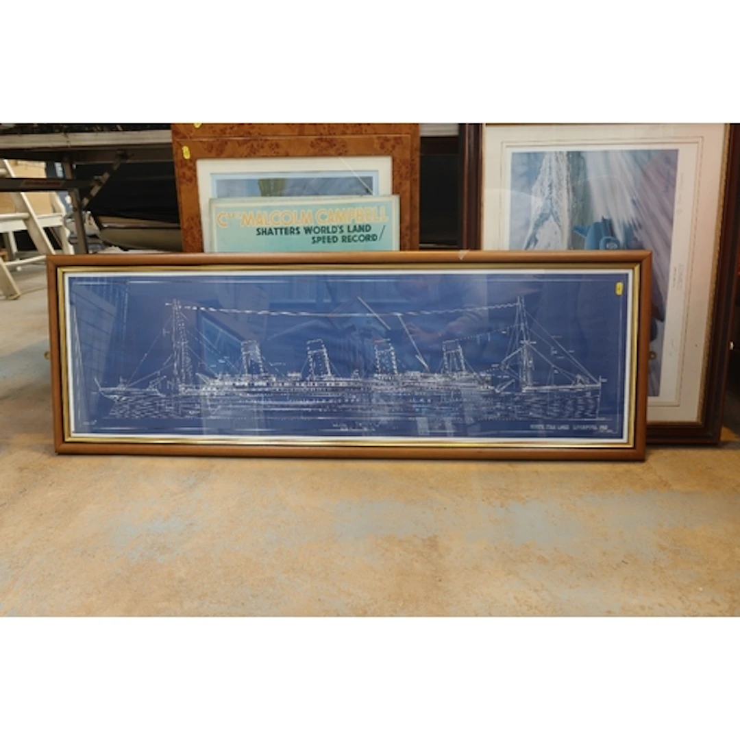 Facisimile blue print of the Titanic
