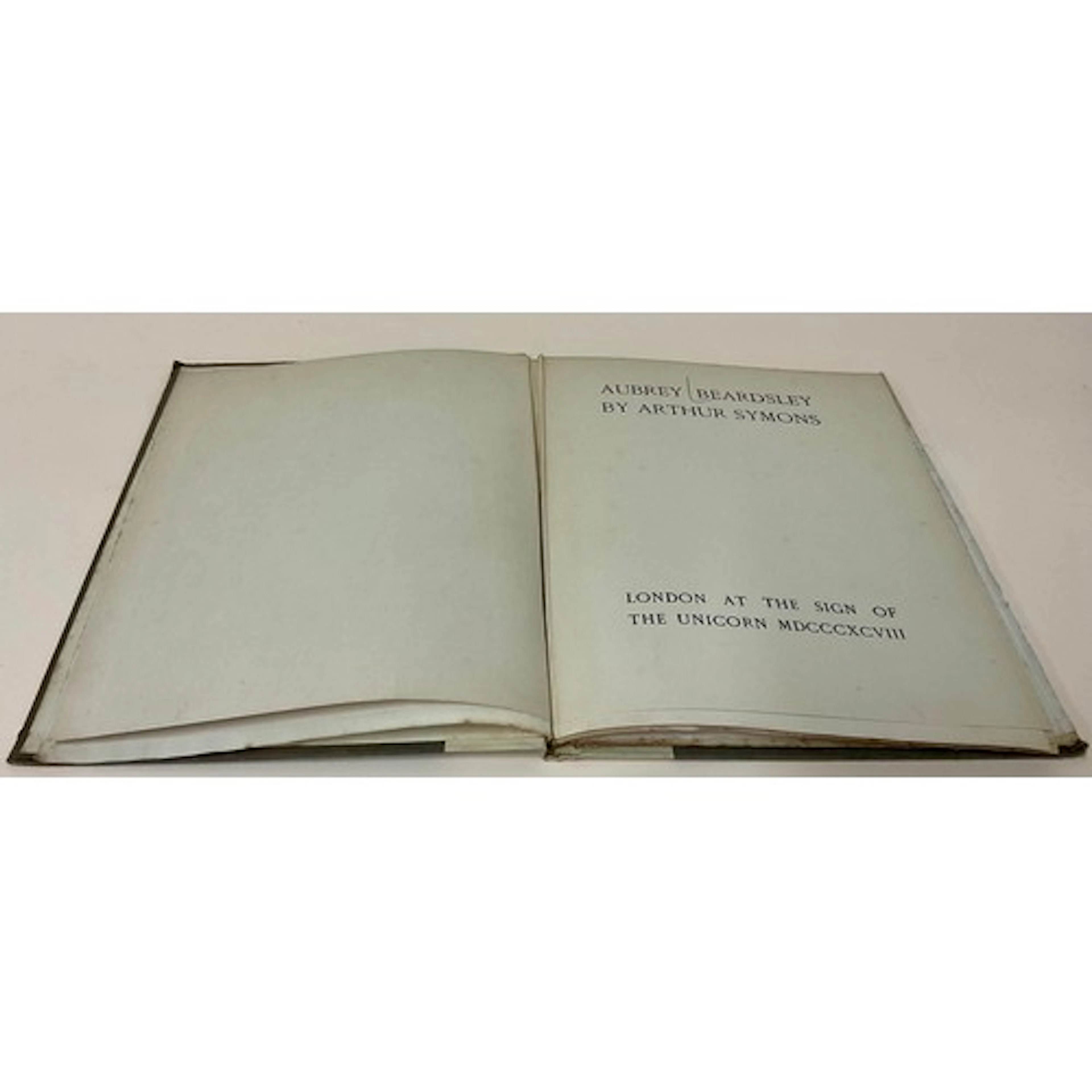 Books - Symons, Arthur, Aubrey Beardsley, The Sign of the Un...
