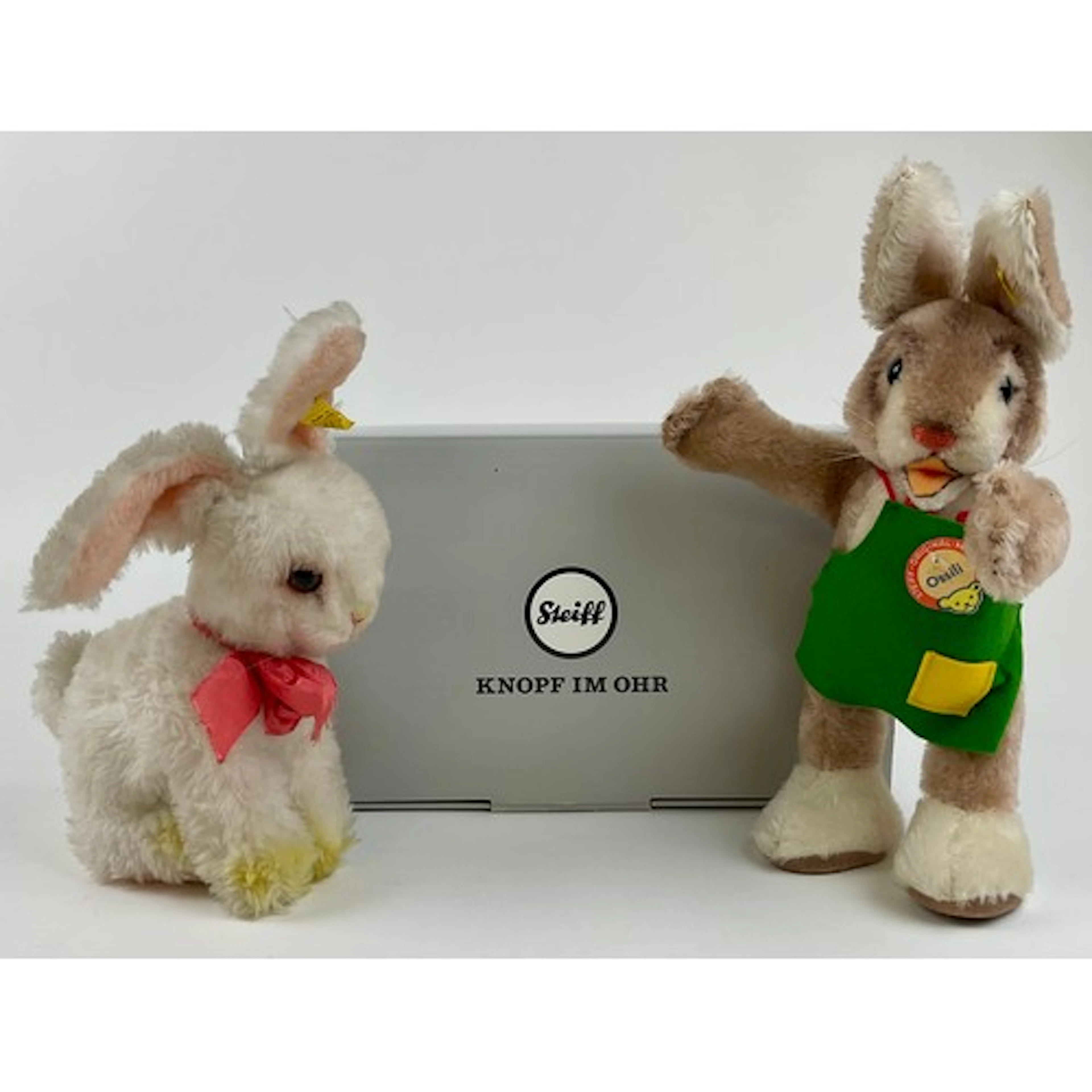 Two Steiff bunny rabbits including ‘Ossili’, yellow label no...
