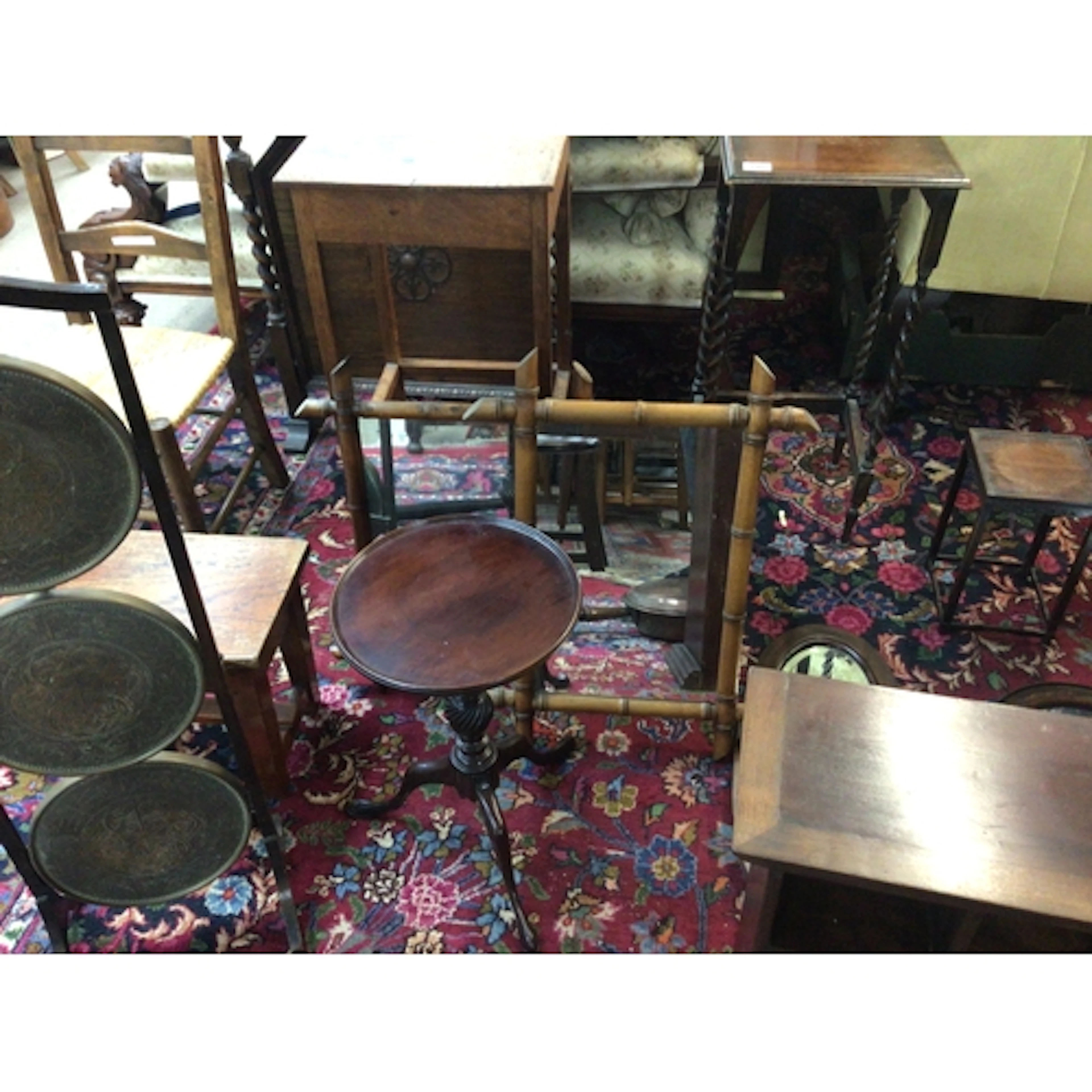 A collection of small furniture comprising a pair of s...
