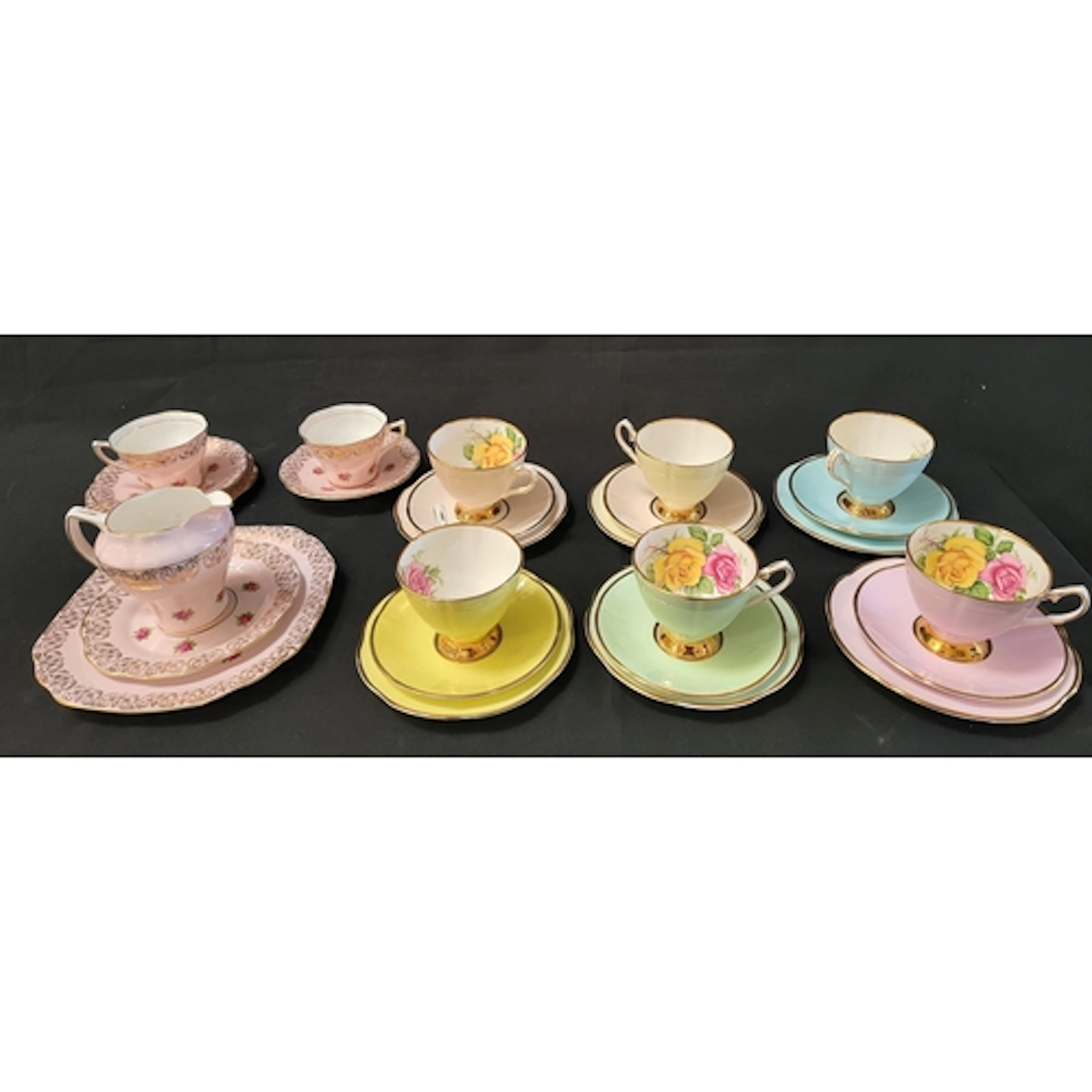 ROSINA TEA SET comprising one serving plate, five side plat...