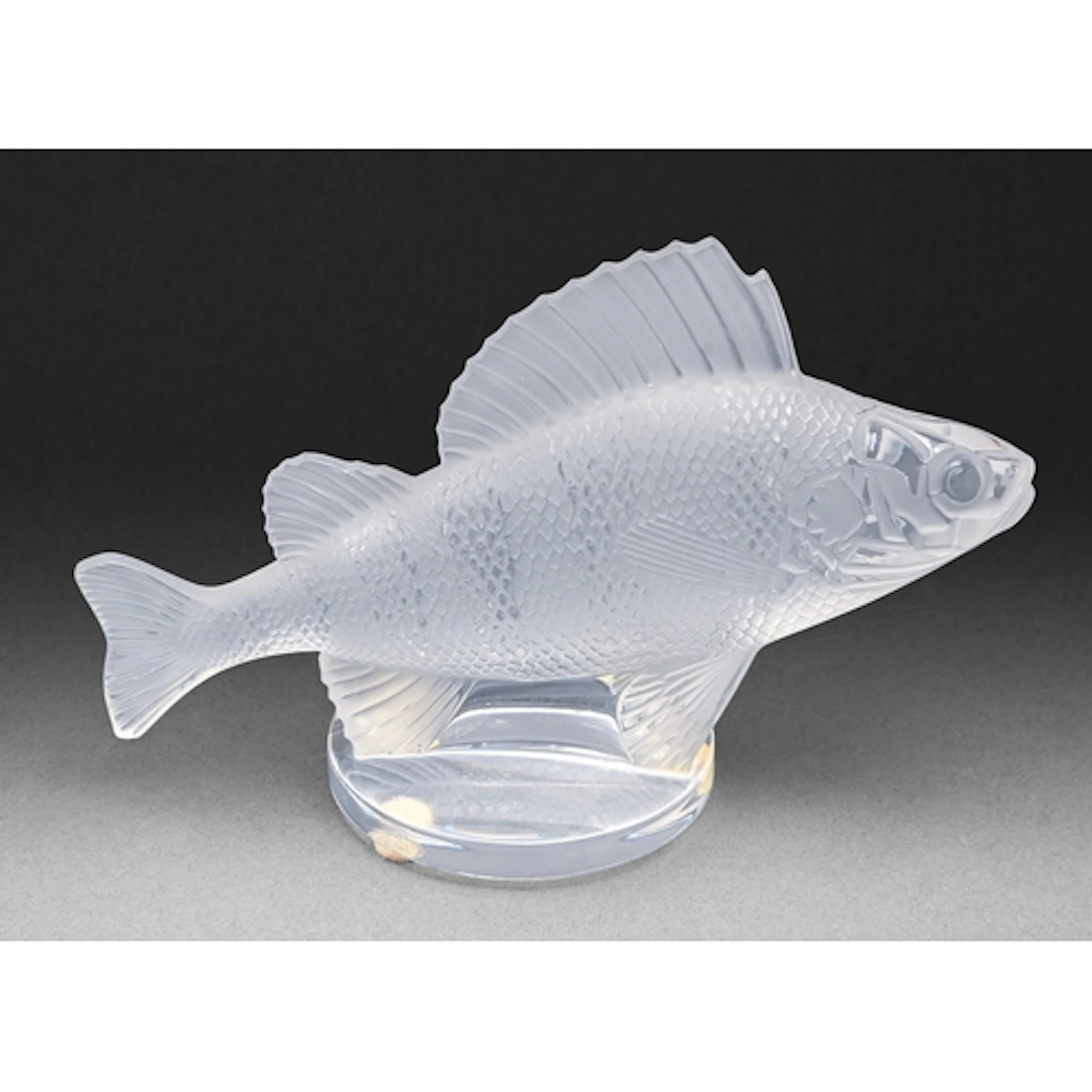 "Perche". A Lalique frosted glass car mascot in the form of ...