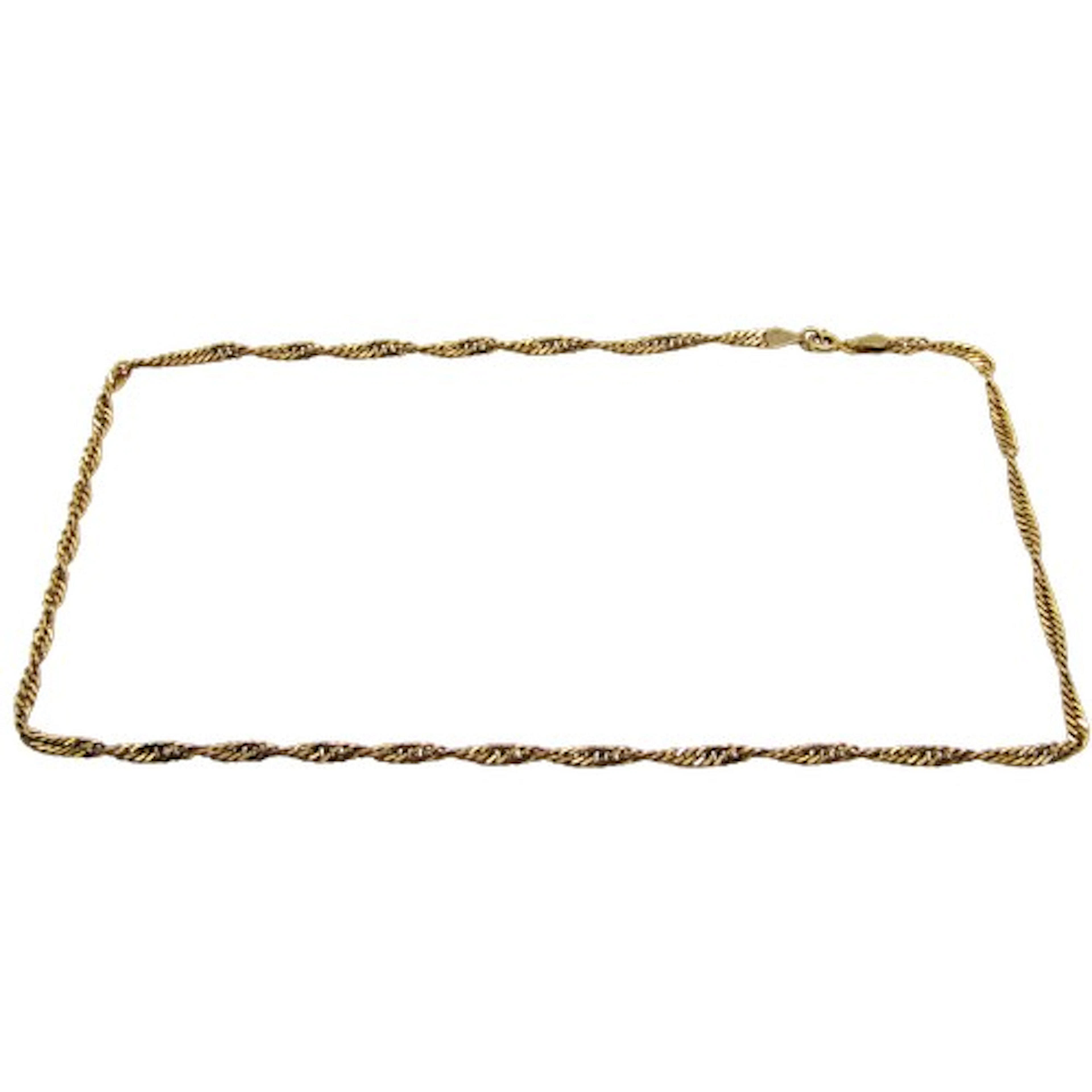A fine 9ct gold Singapore chain necklace, 5.6g