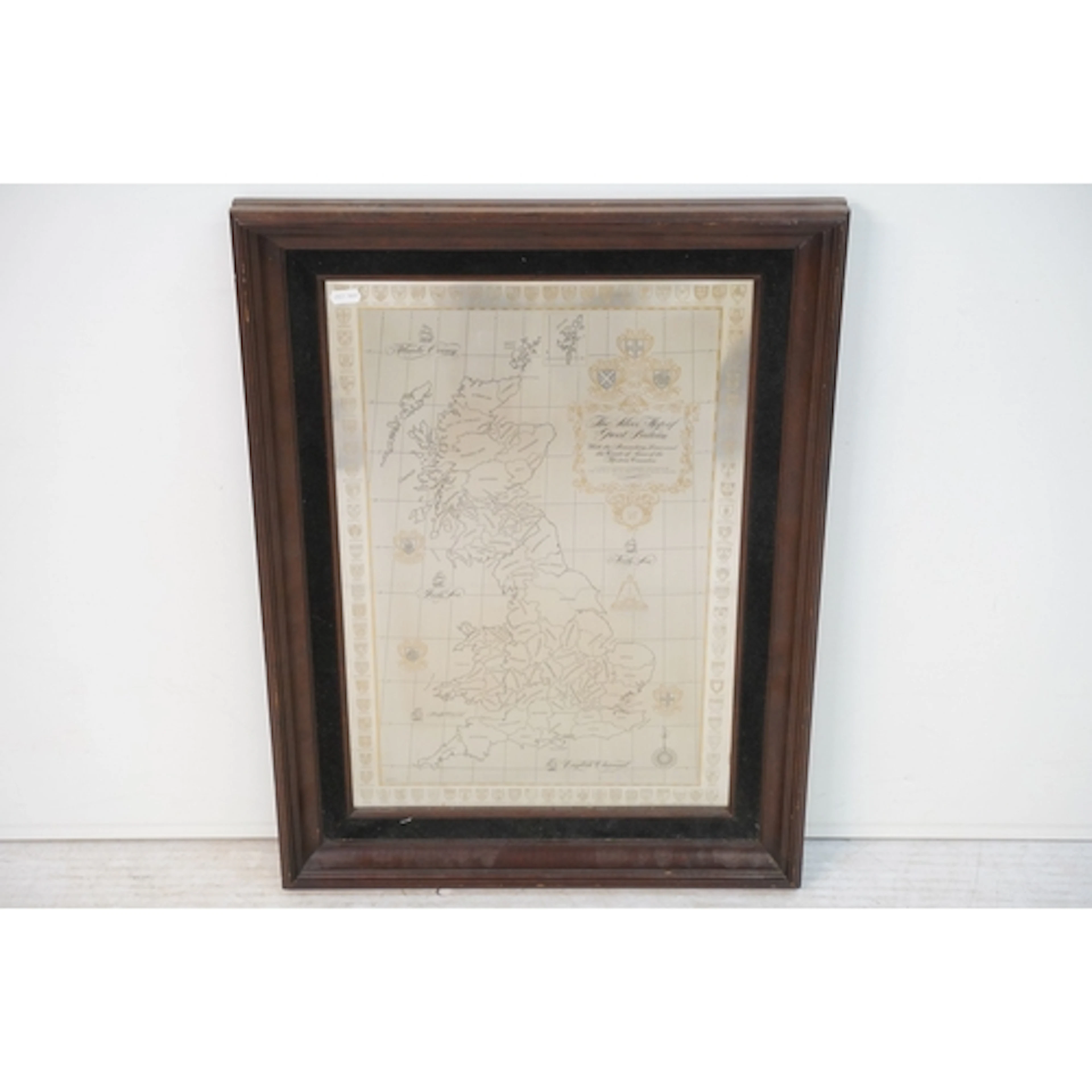 Late 20th century limited-edition sterling silver map of Eng...