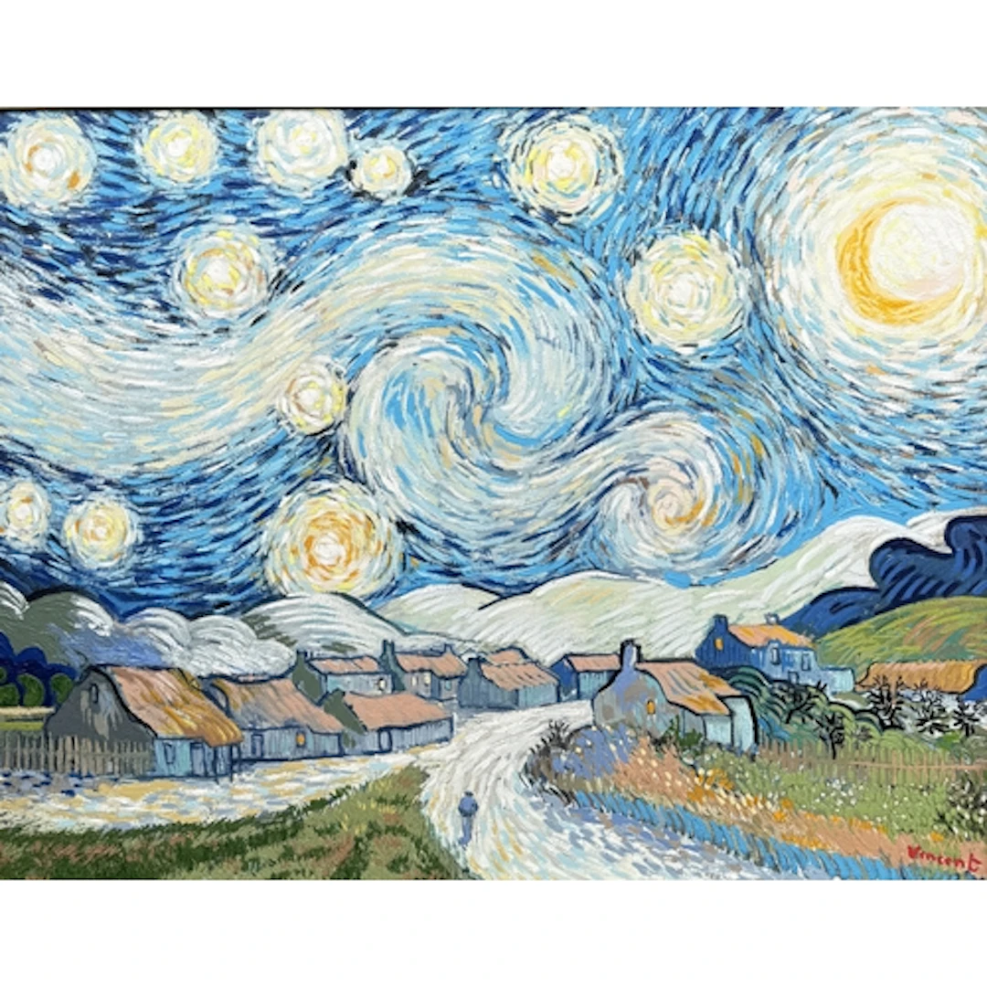 JOHN MYATT (BRITISH B.1945): AFTER VAN GOGH, STARRY NIGHT Oi...