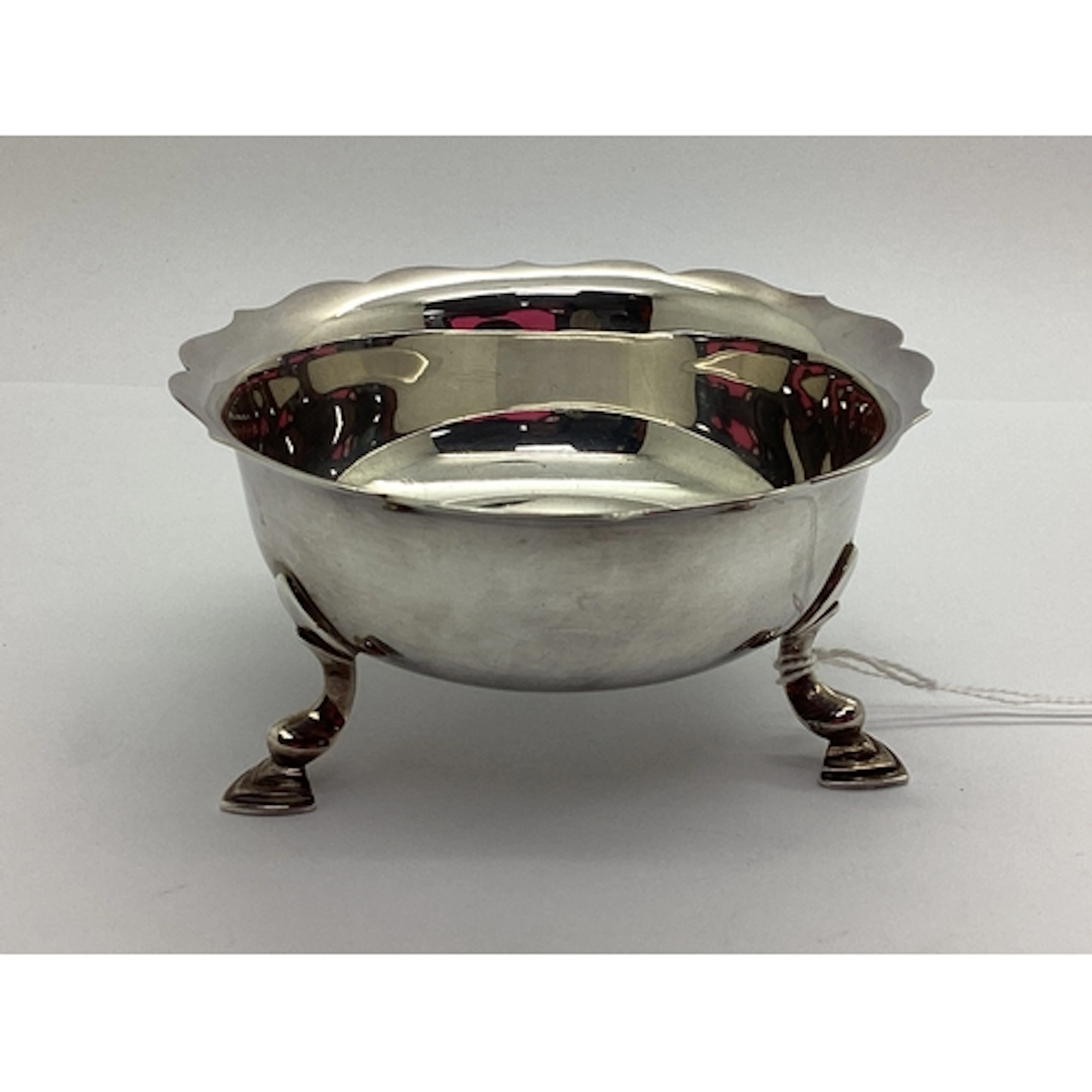 A Hallmarked Silver Sugar Bowl, EBSLd, London 1924, with wav...