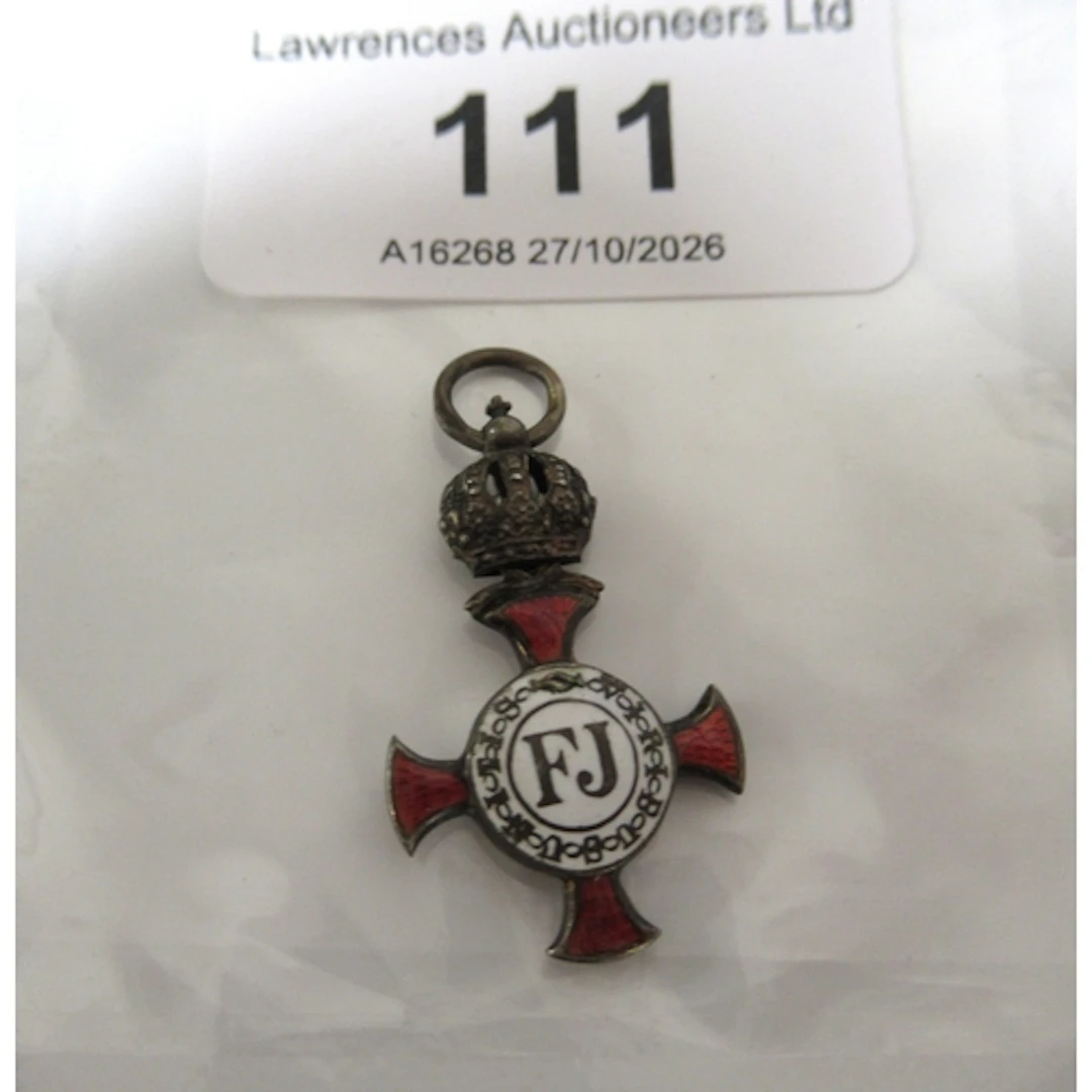 Austro-Hungarian Empire civil / military merit cross miniatu...