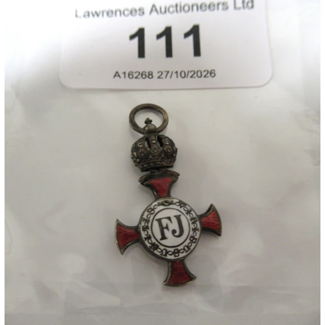 Austro-Hungarian Empire civil / military merit cross miniatu...
