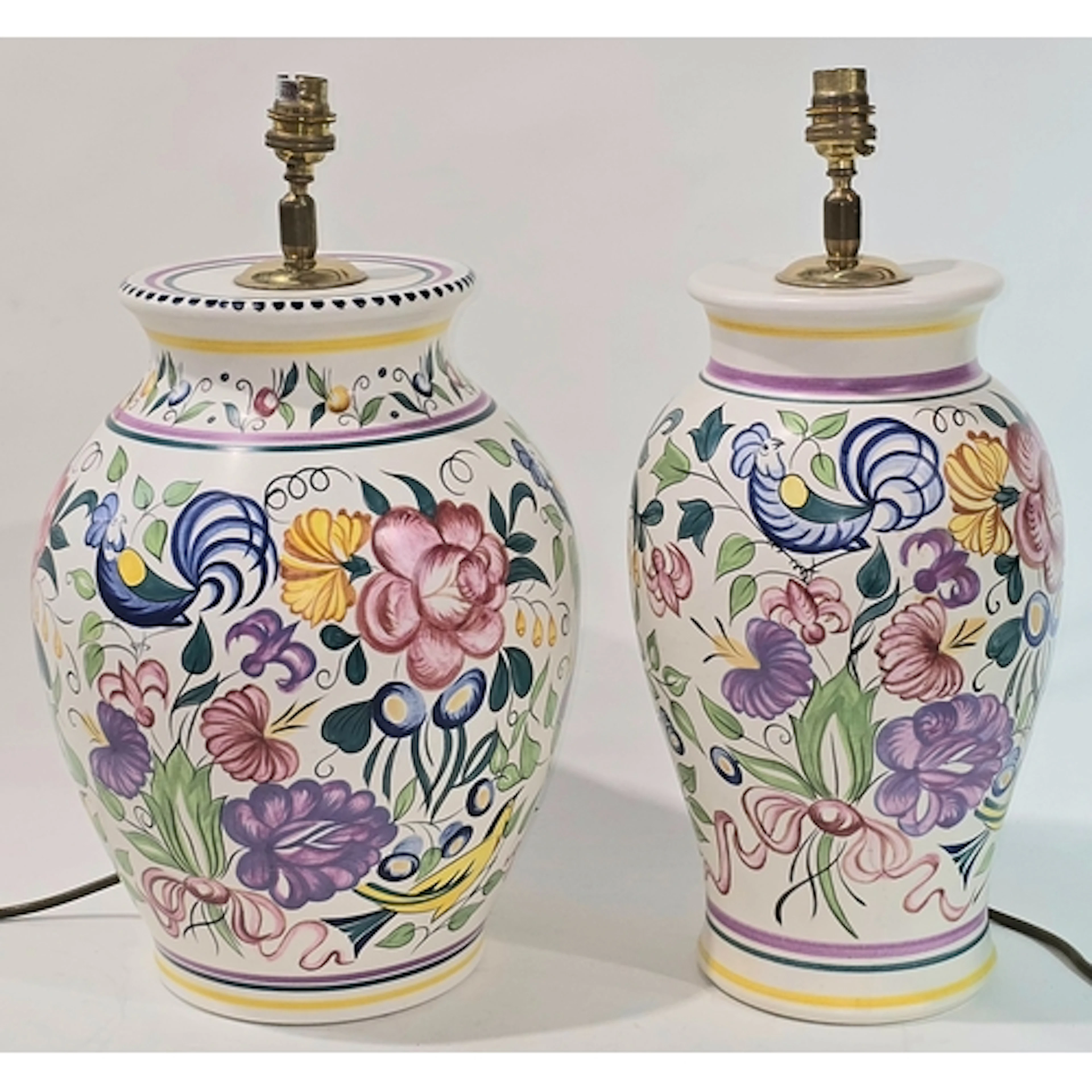 Poole Pottery large LE pattern lamp base decorated by Susan ...