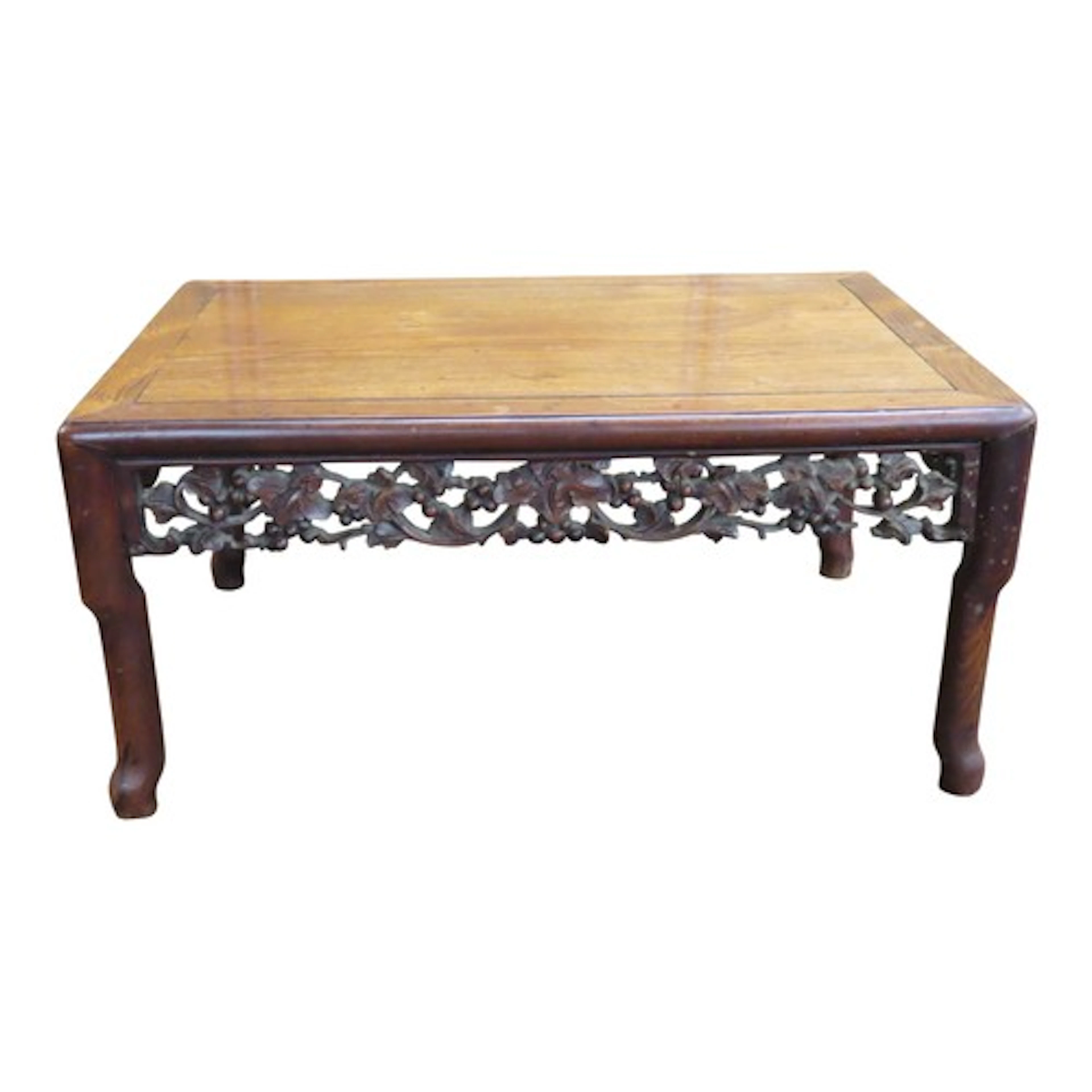 A 19th century Chinese hardwood occasional table of rectangu...