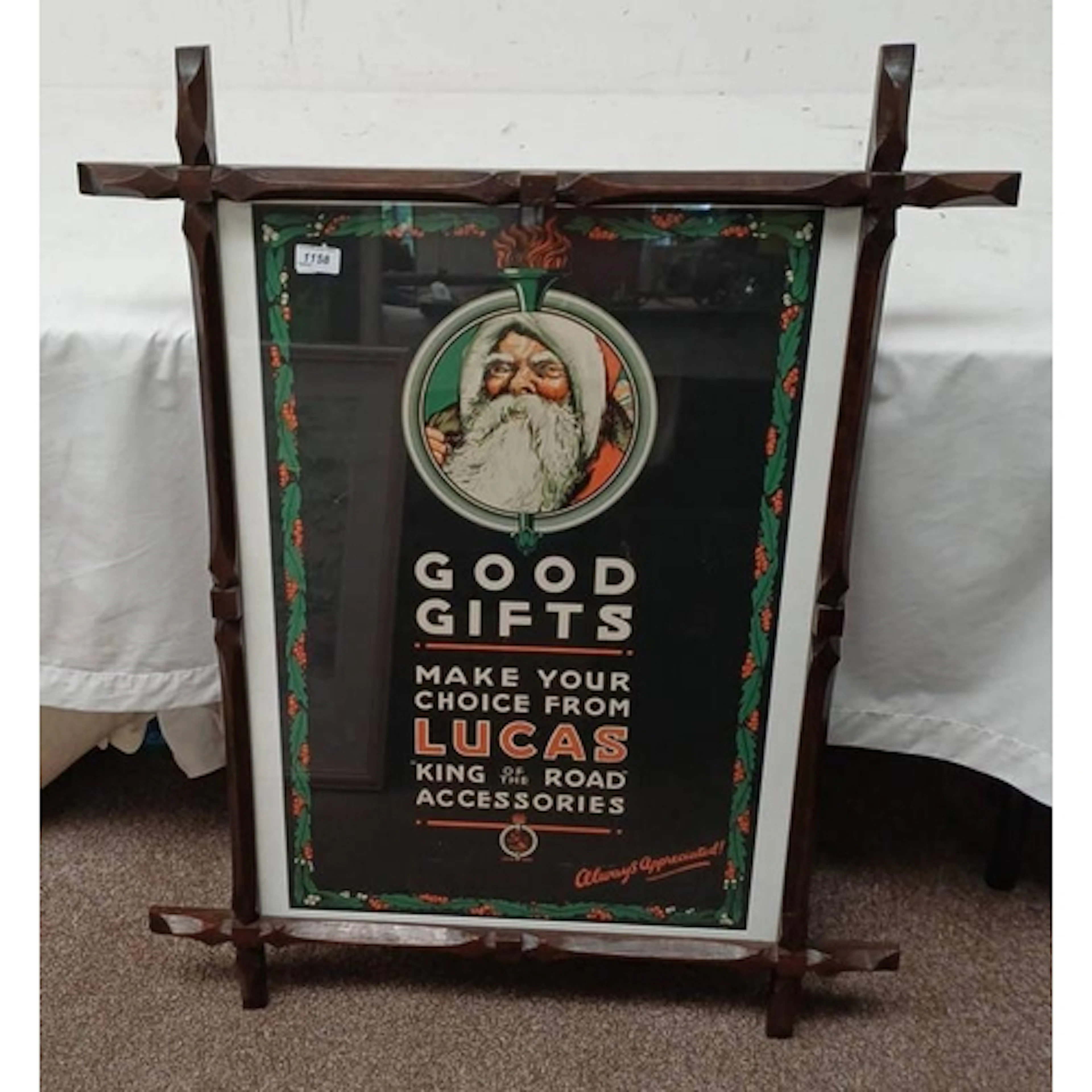 VINATGE 1930'S LUCAS 'GOOD GIFTS' FESTIVE ADVERTISING POSTER...
