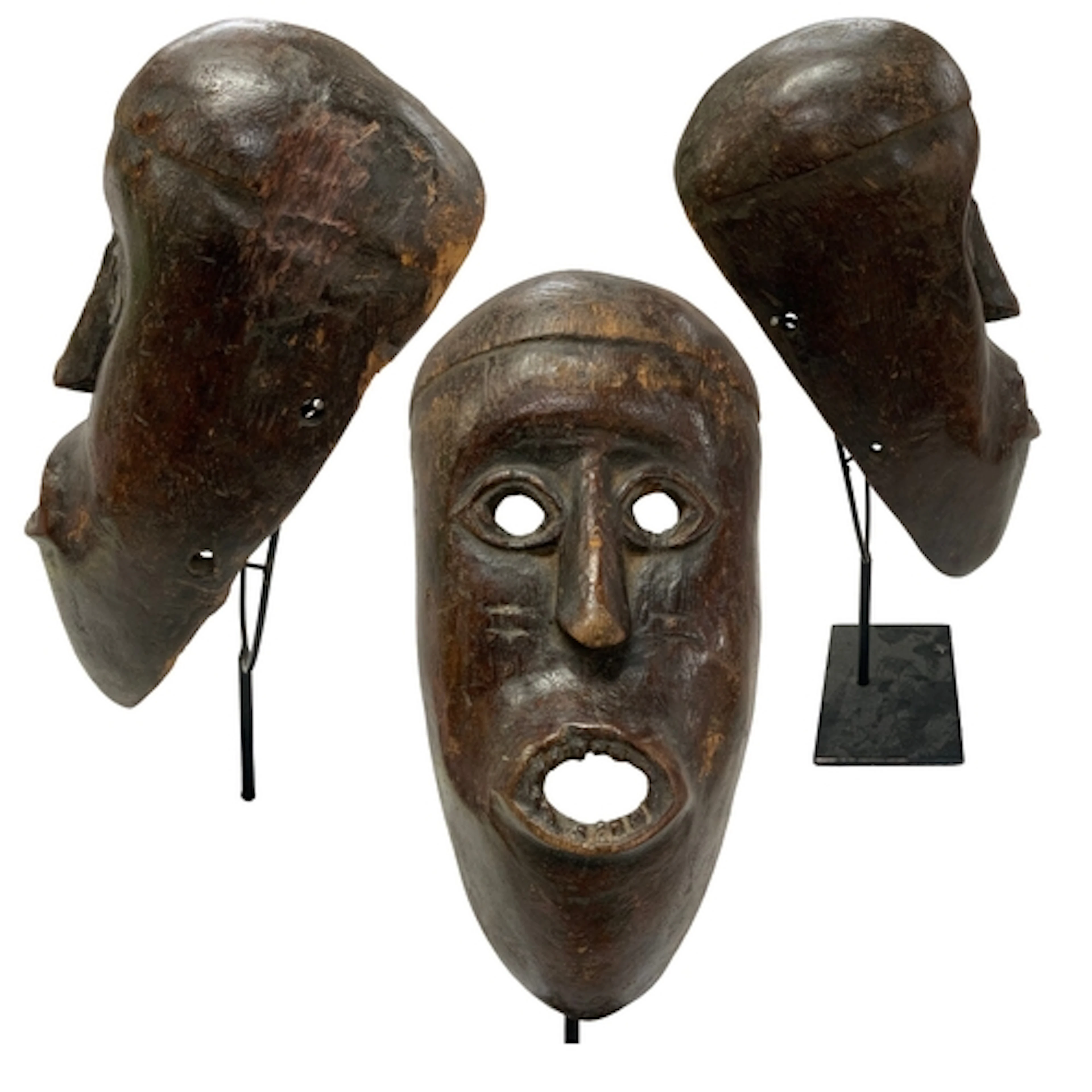 An Antique Tribal mask, poss Ivory Coast, West Africa. With ...