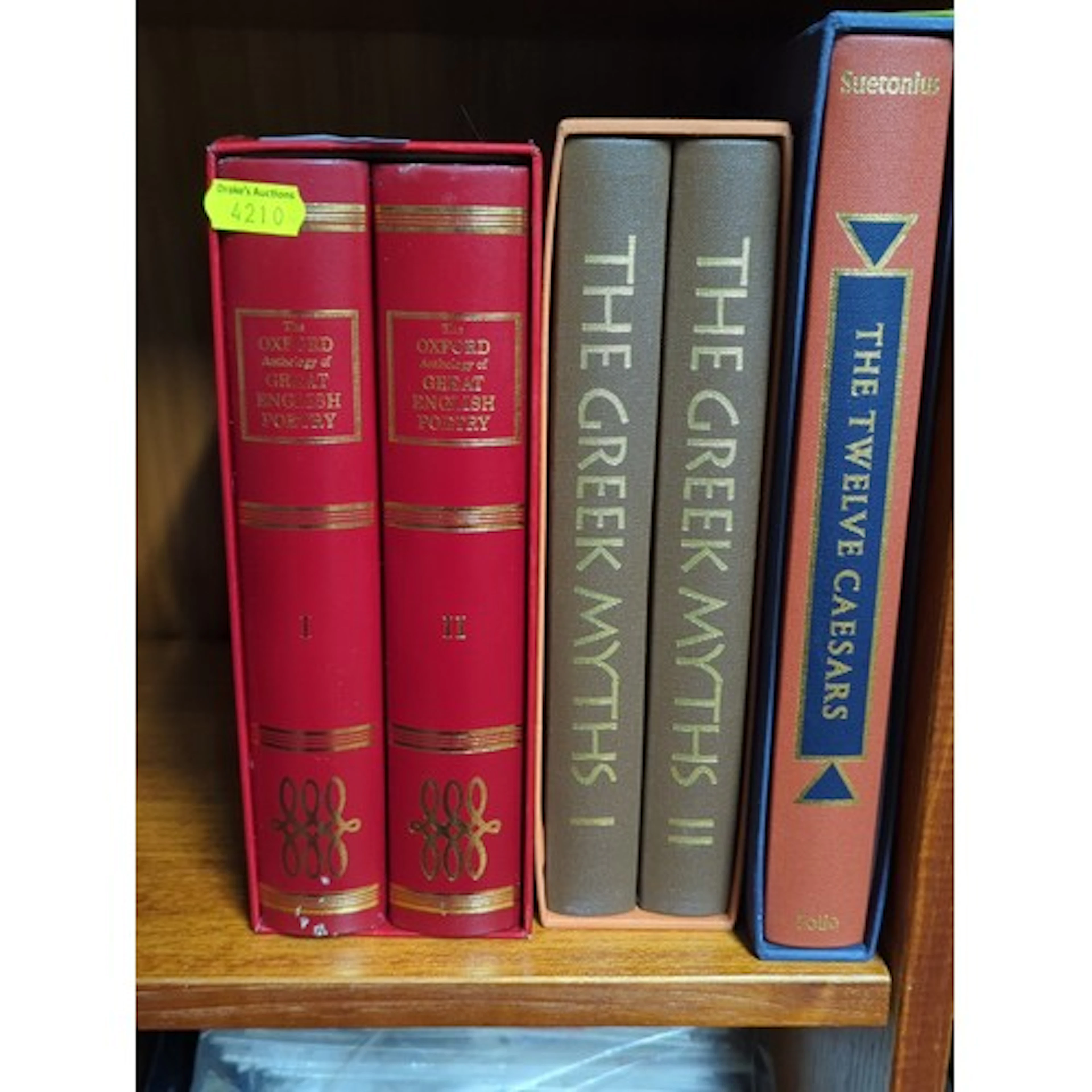 Group of five Folio Society volumes: The Oxford Anthology of...