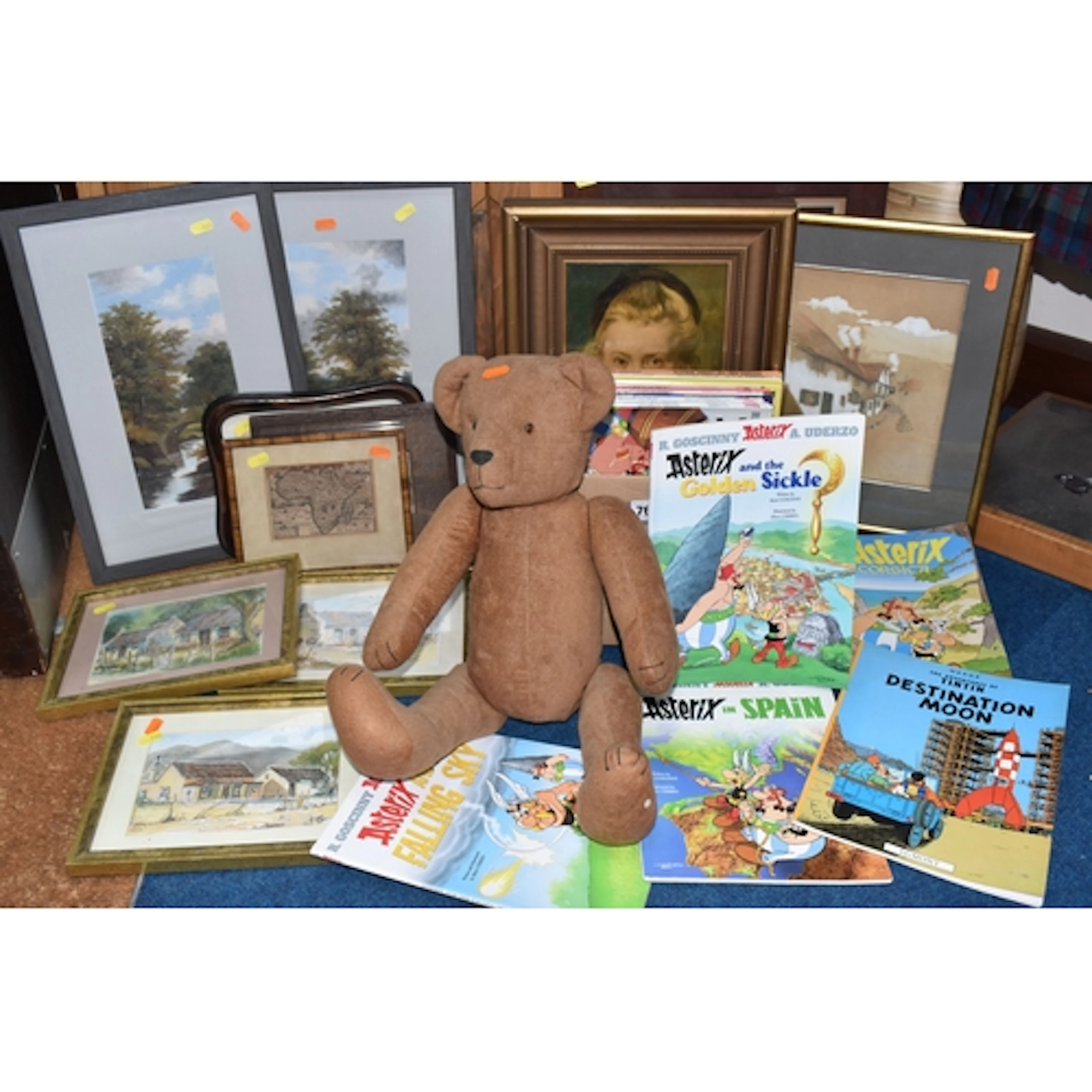 A SMALL QUANTITY OF PICTURES AND PRINTS ETC, to include to t...