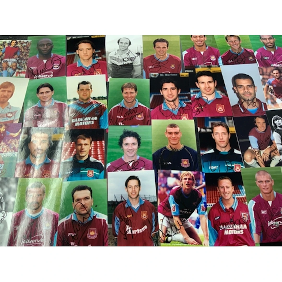 West Ham Signed Football Photo Collection: Postcard size off...