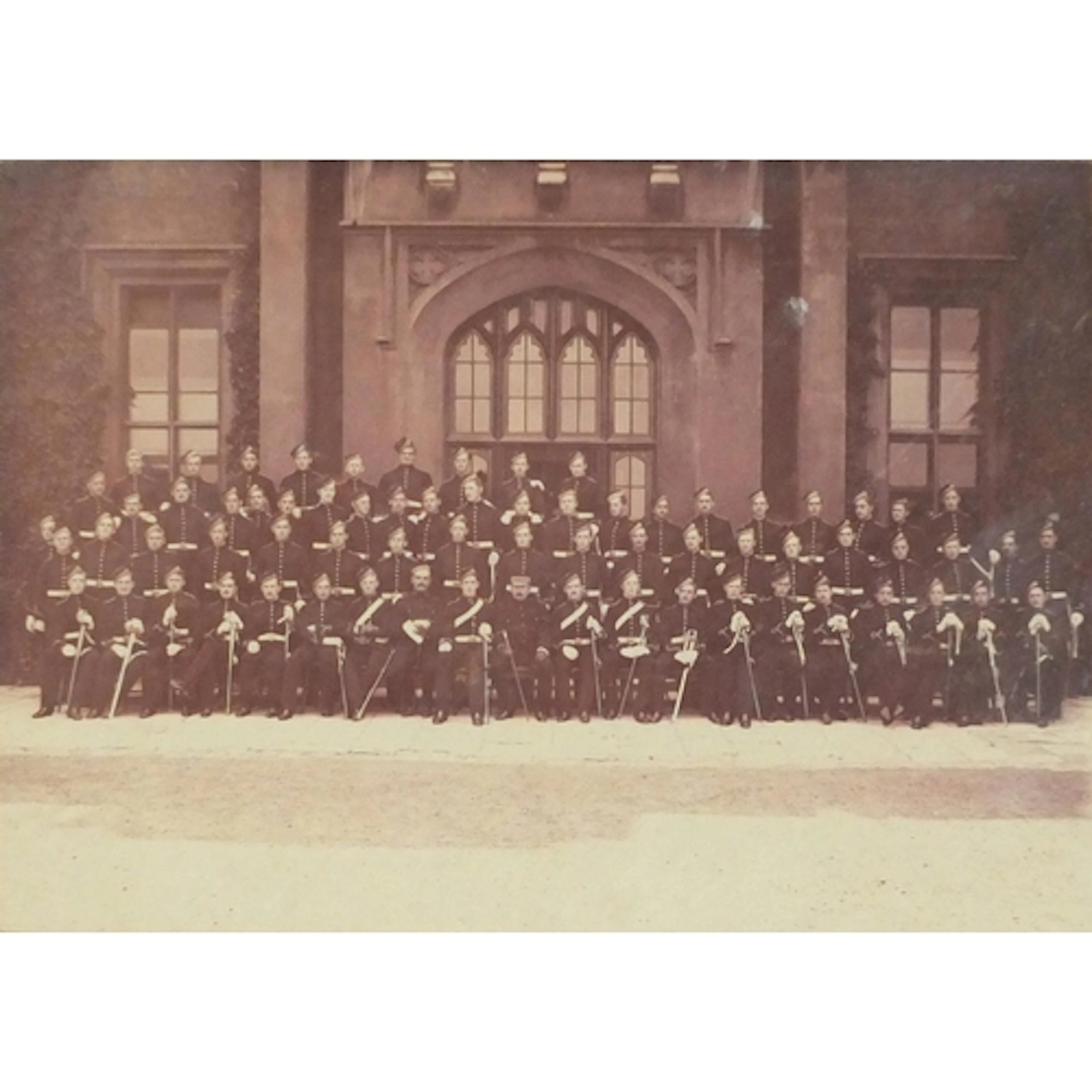 Military interest black and white photograph of a Regiment ...