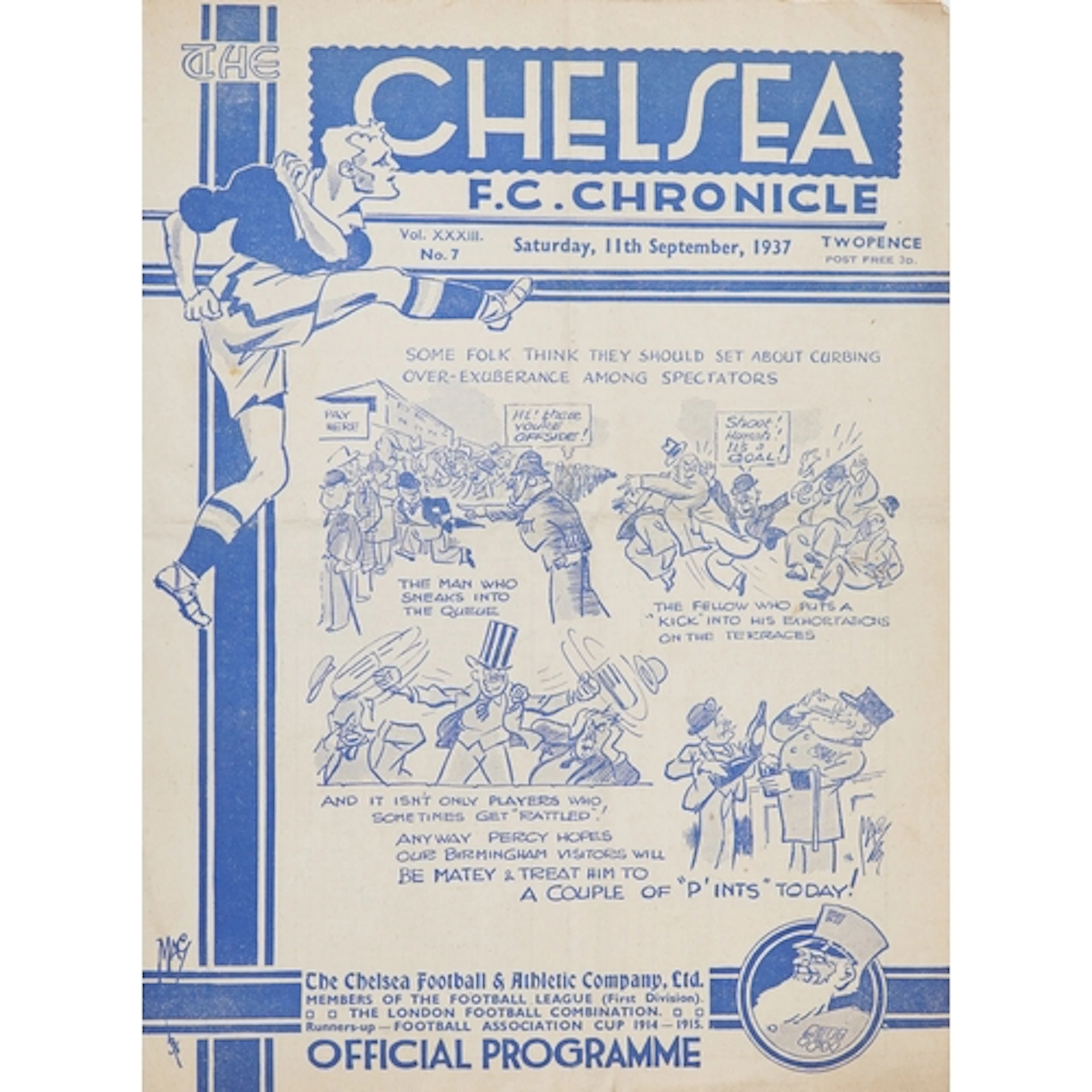Chelsea F.C. Chronicle official football programme - Some Fo...