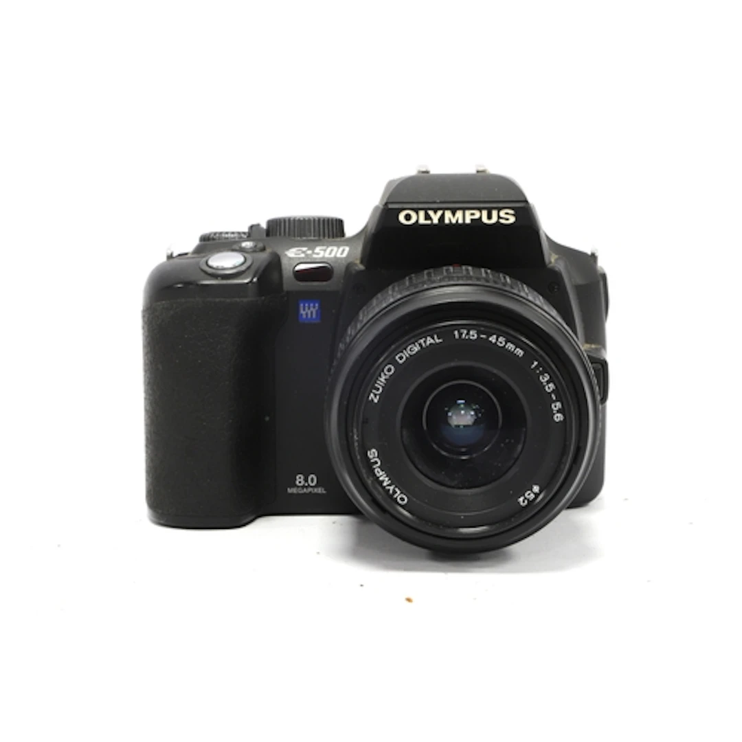 Olympus E-500 DSLR Camera with attached Olympus Zuiko Digita...