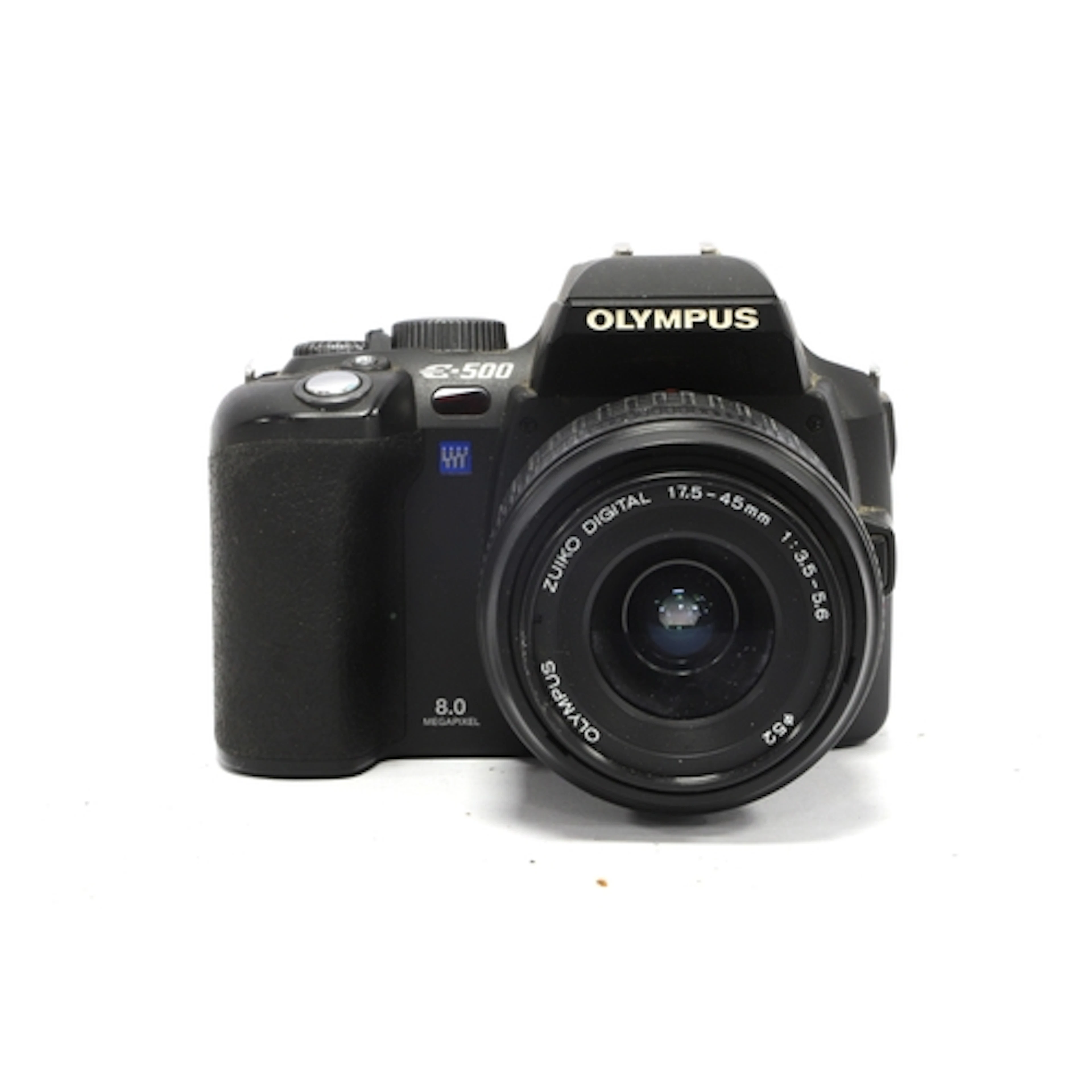 Olympus E-500 DSLR Camera with attached Olympus Zuiko Digita...
