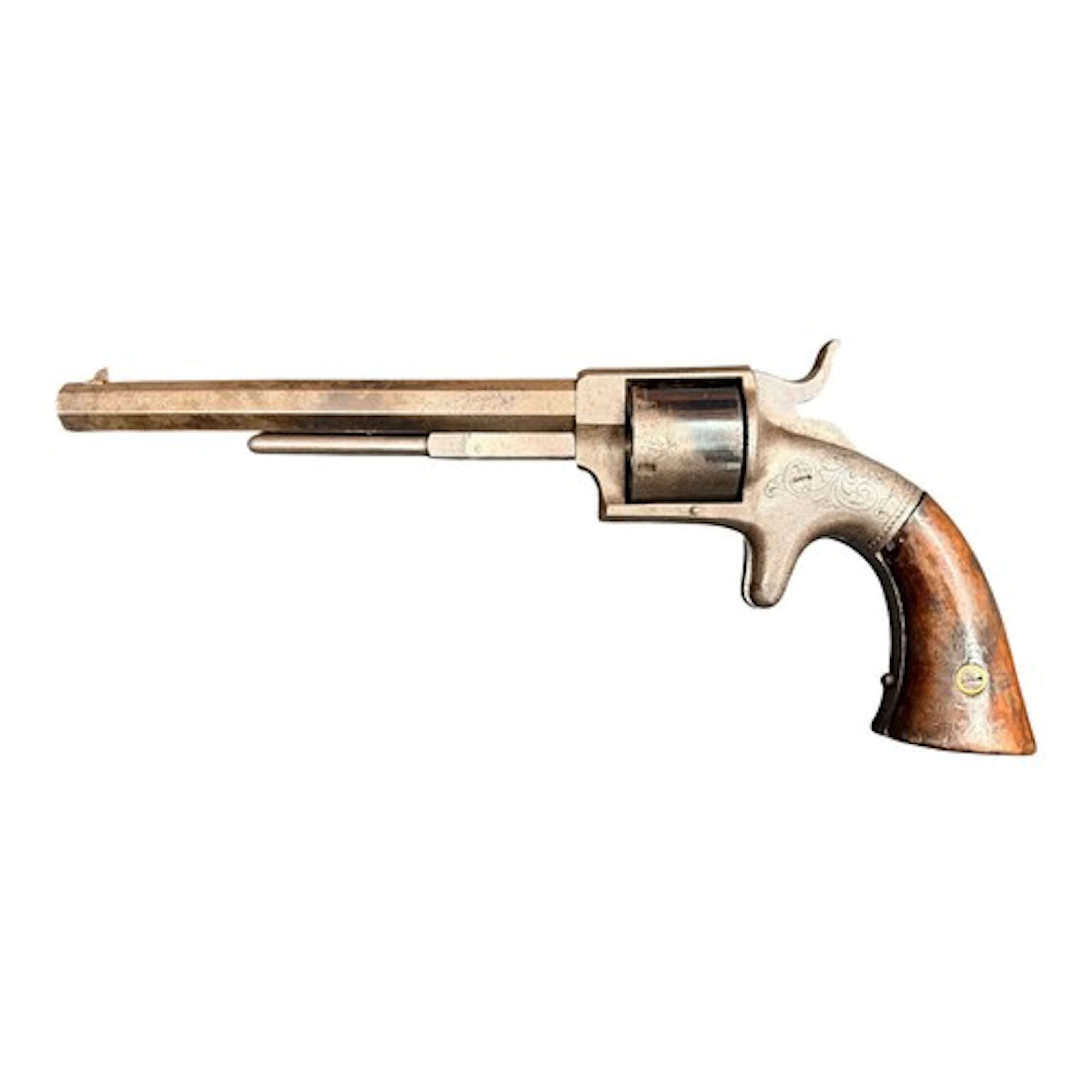 Rare Bacon 1st Model Navy .38 Rimfire Revolver with six shot...