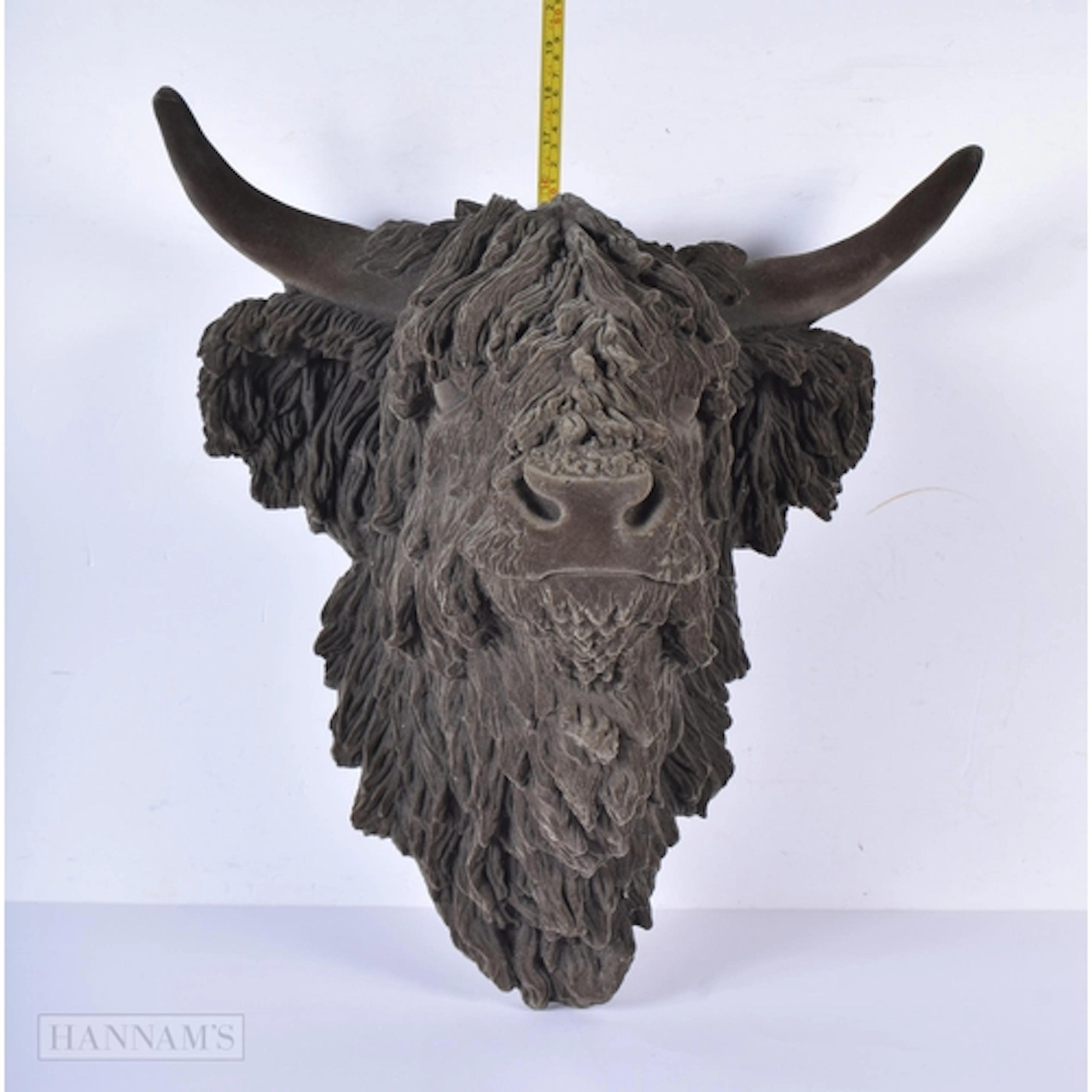 A full size wall mounted Trophy style fabric Highland cow sc...