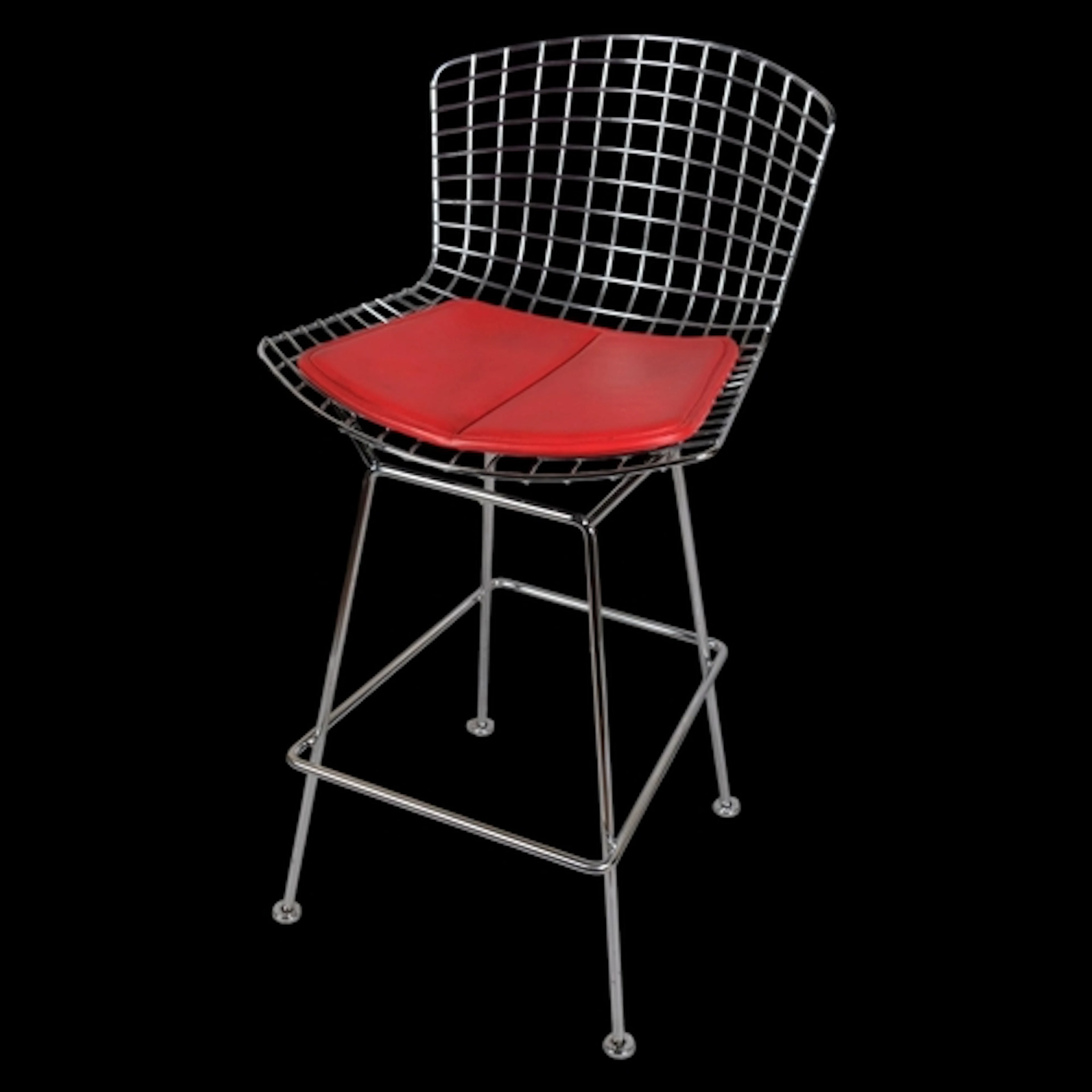 HARRY BERTOIA, a Knoll Studio bar stool, the polished steel ...