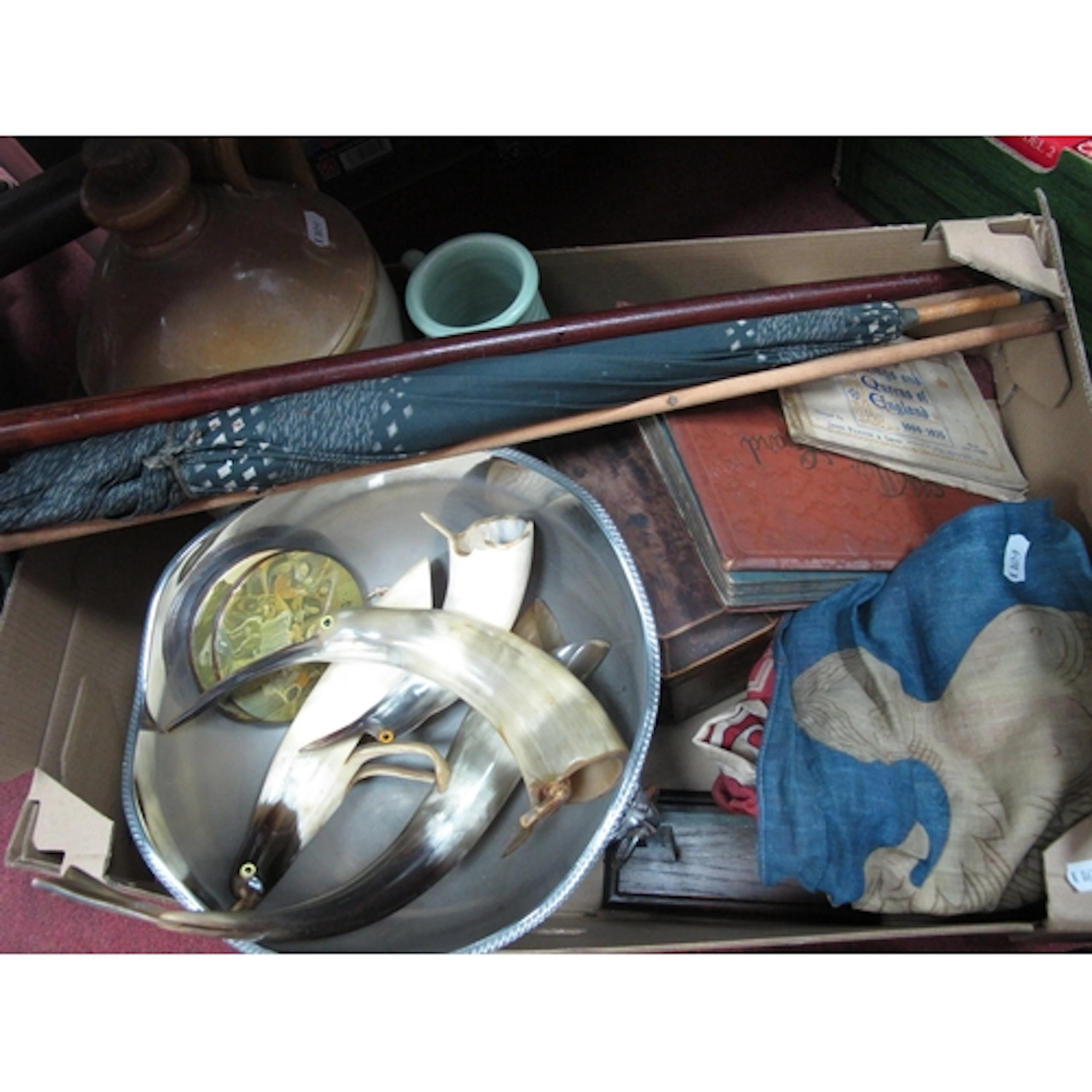 Mixed collectables, including silver-plated wine cooler with...