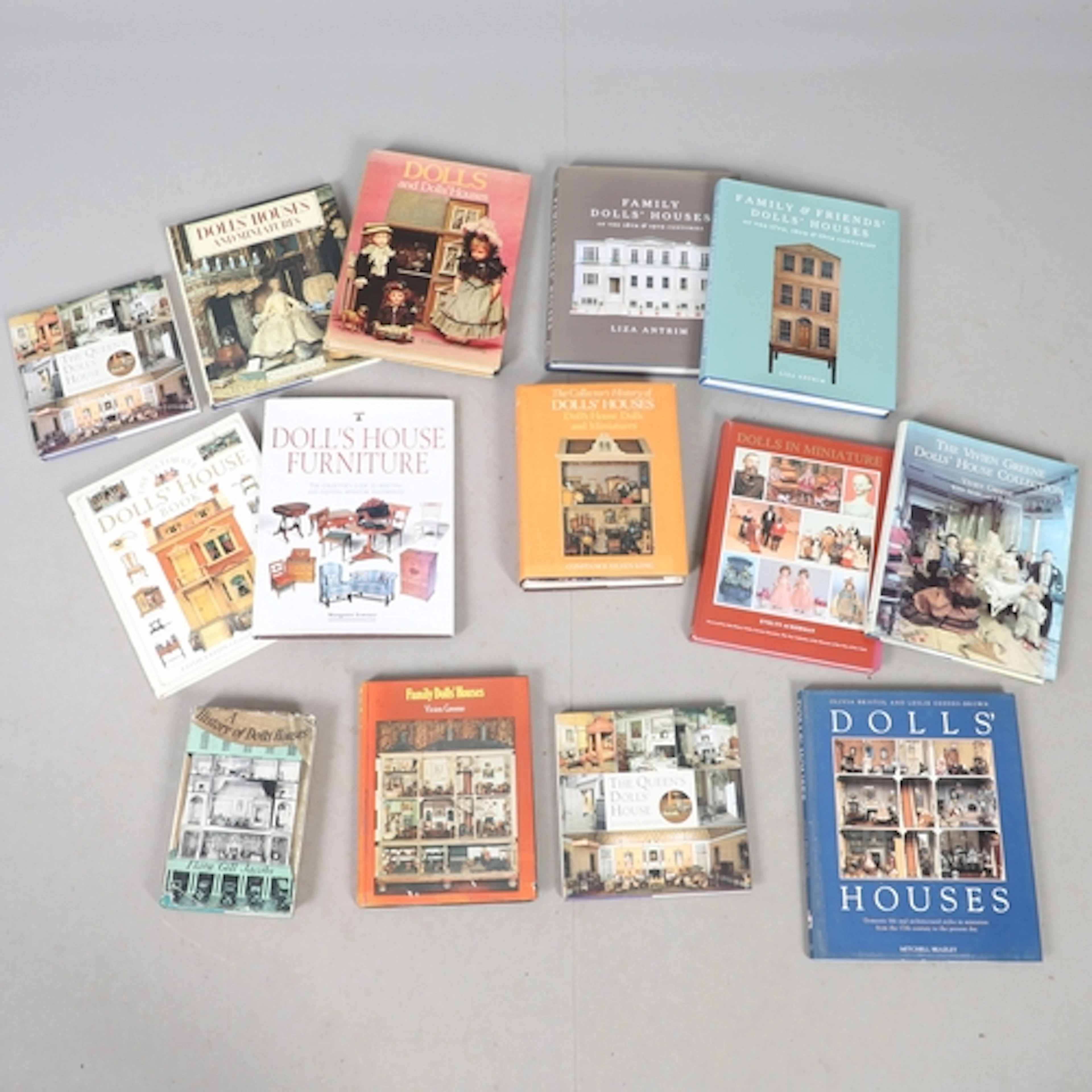 VARIOUS SPECIALIST DOLLS HOUSE BOOKS - INCLUDING LIZA ANTRIM...