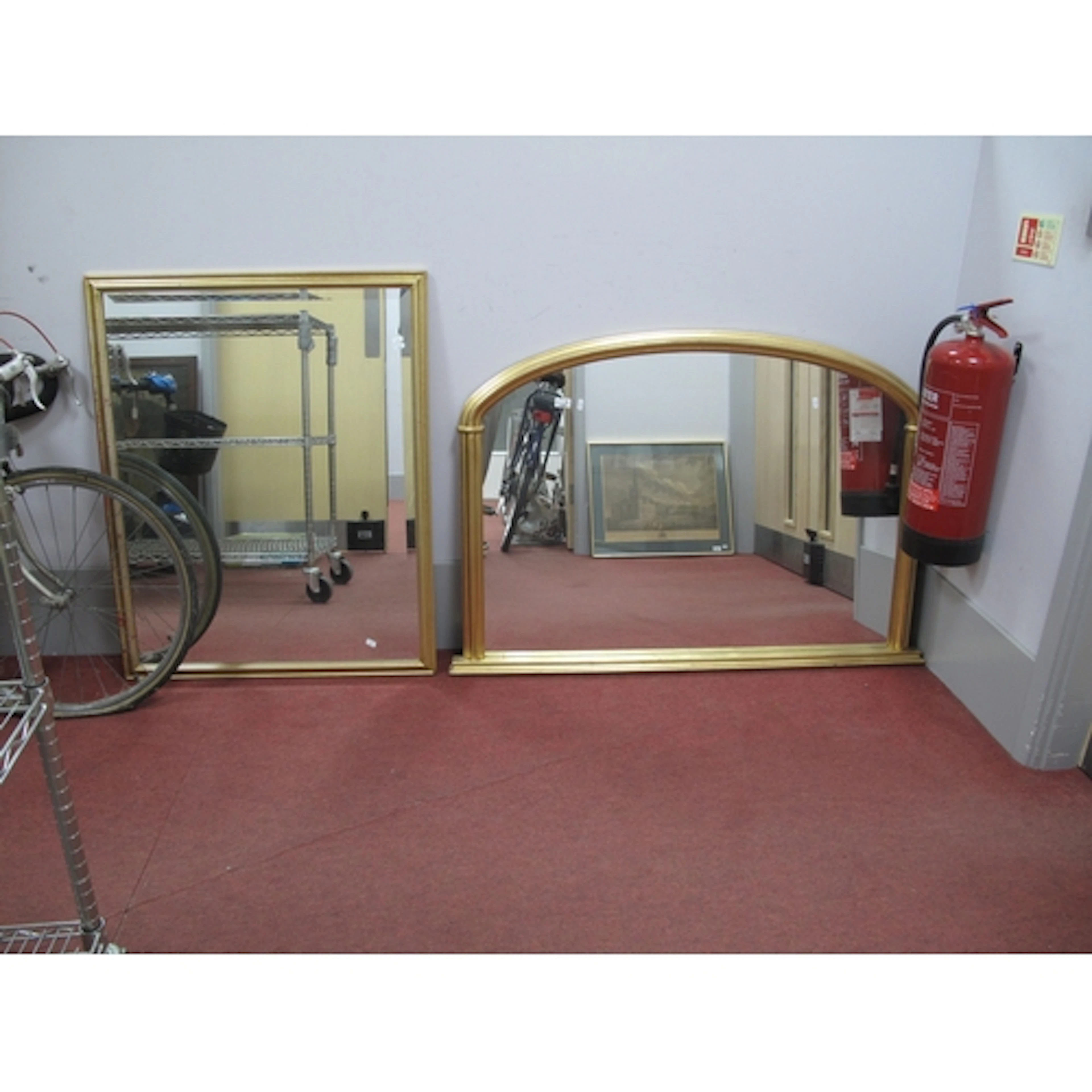 Gilt Arched Framed Overmantle 87cm high, 125cm wide, Hooper ...
