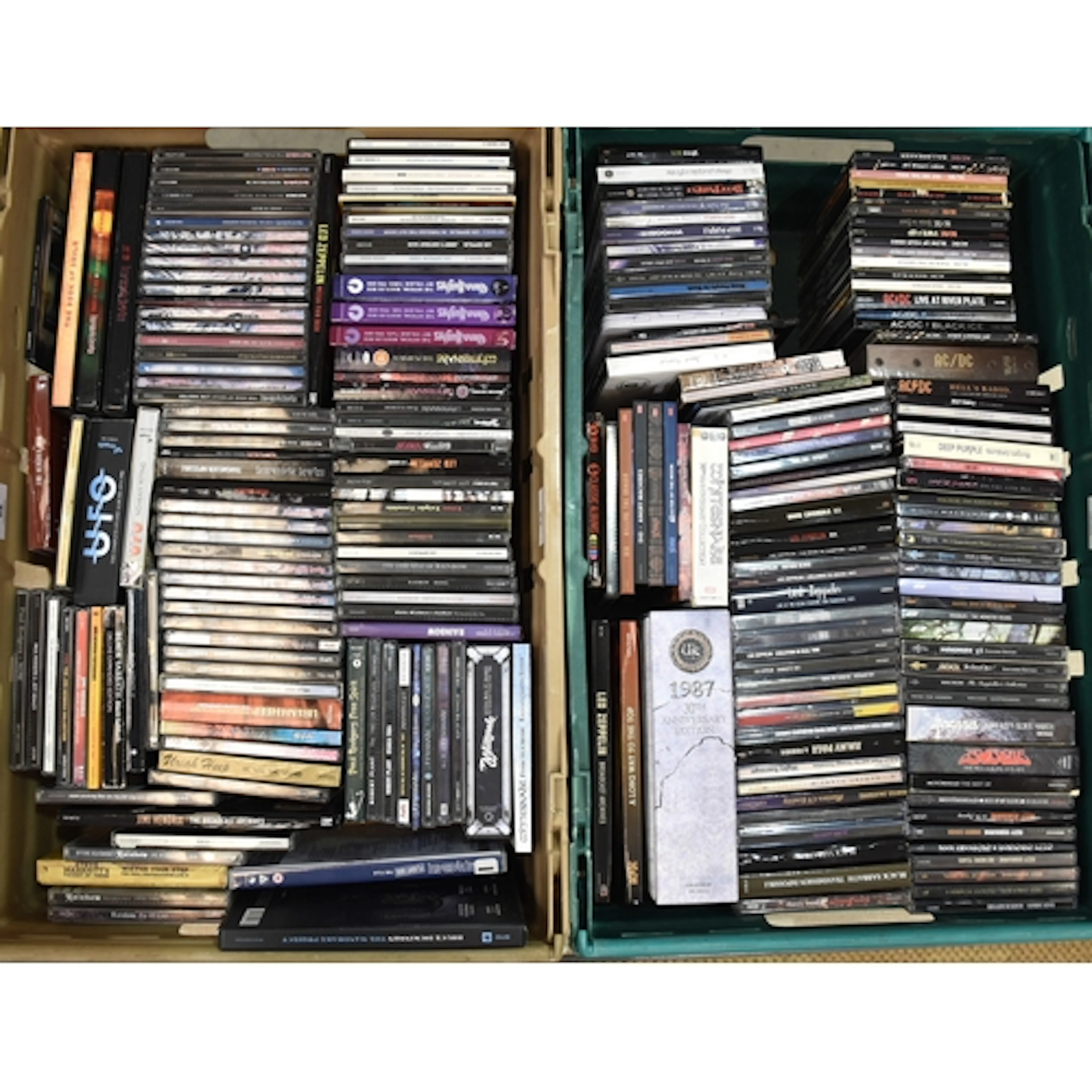 A collection of approximately two hundred rock CD's and boxe...