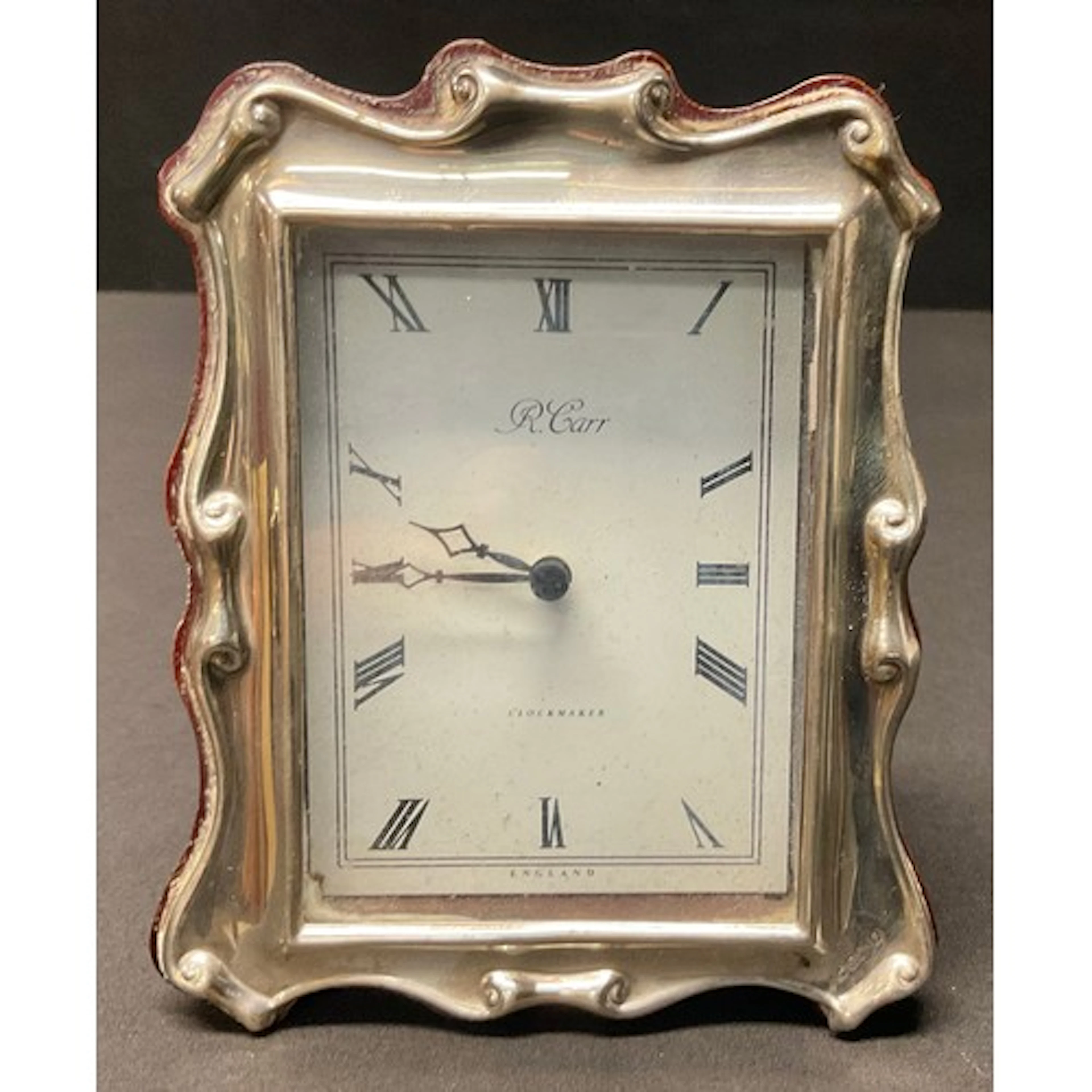An Elizabeth II silver clock, Sheffield 1989