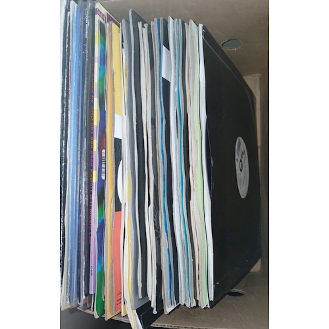 A box of mainly 1990s 12" dance singles.