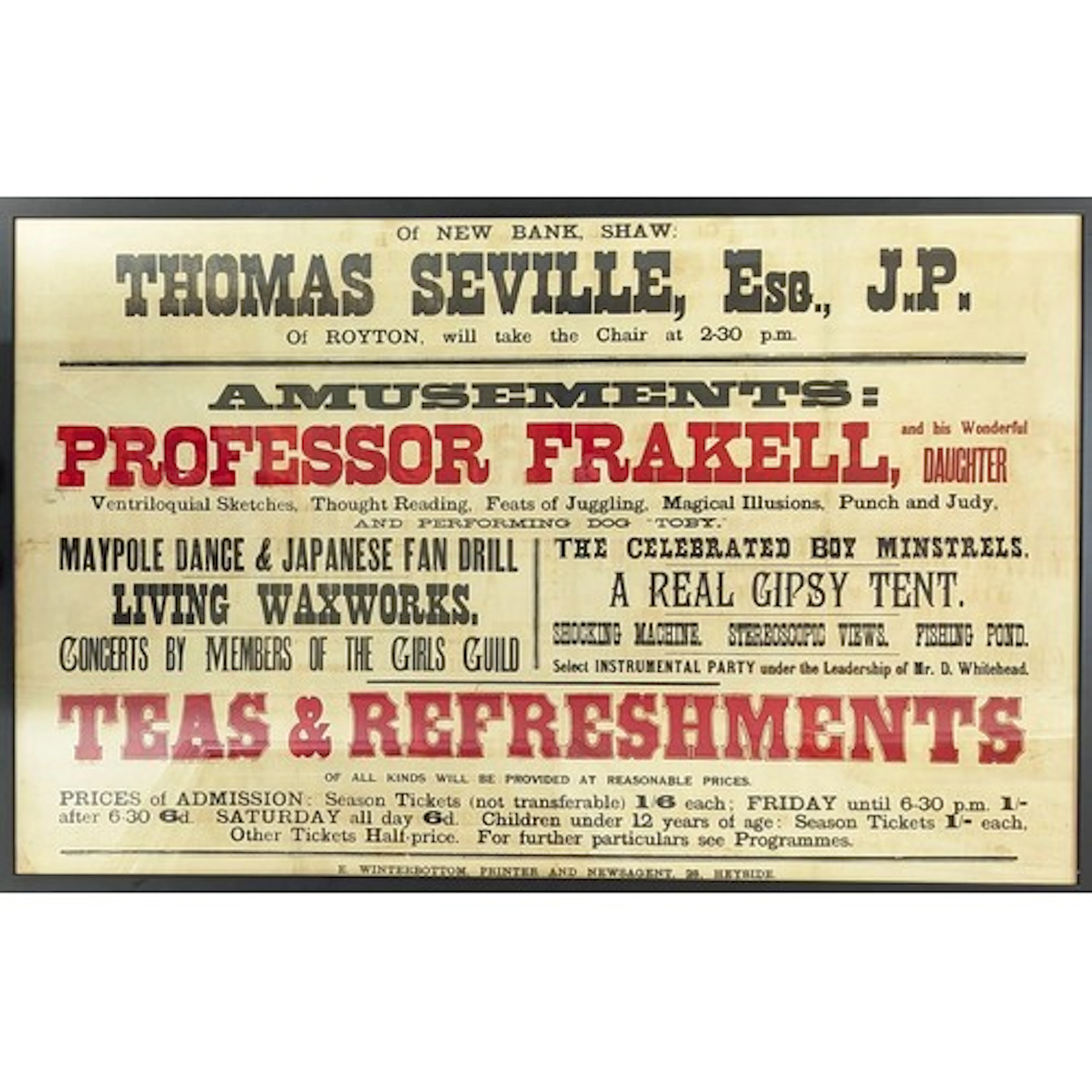 Circus & Fairground - a late 19th/early 20th advertising pos...