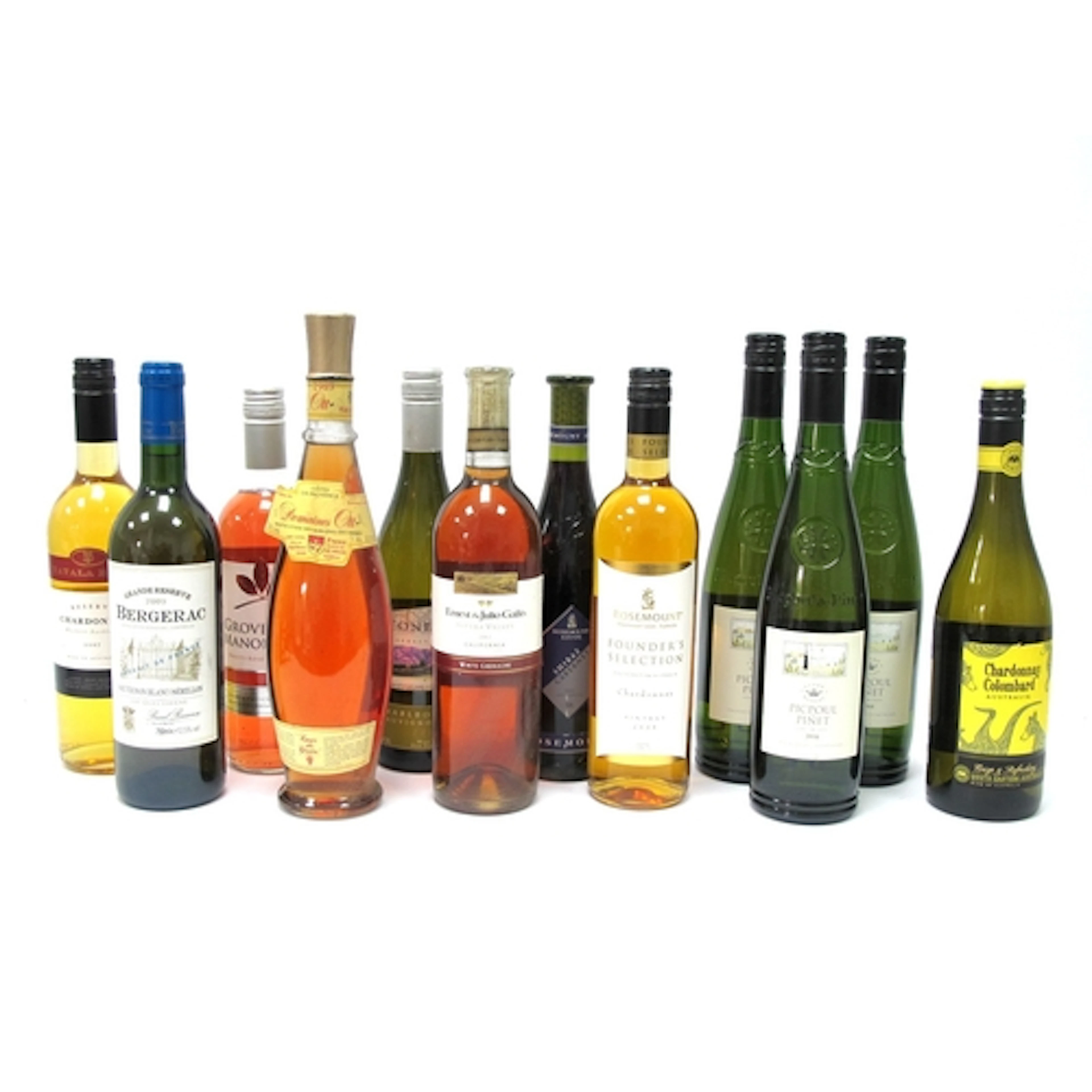Wine - Twelve Mixed Bottles of White & Rose, including 2007 ...