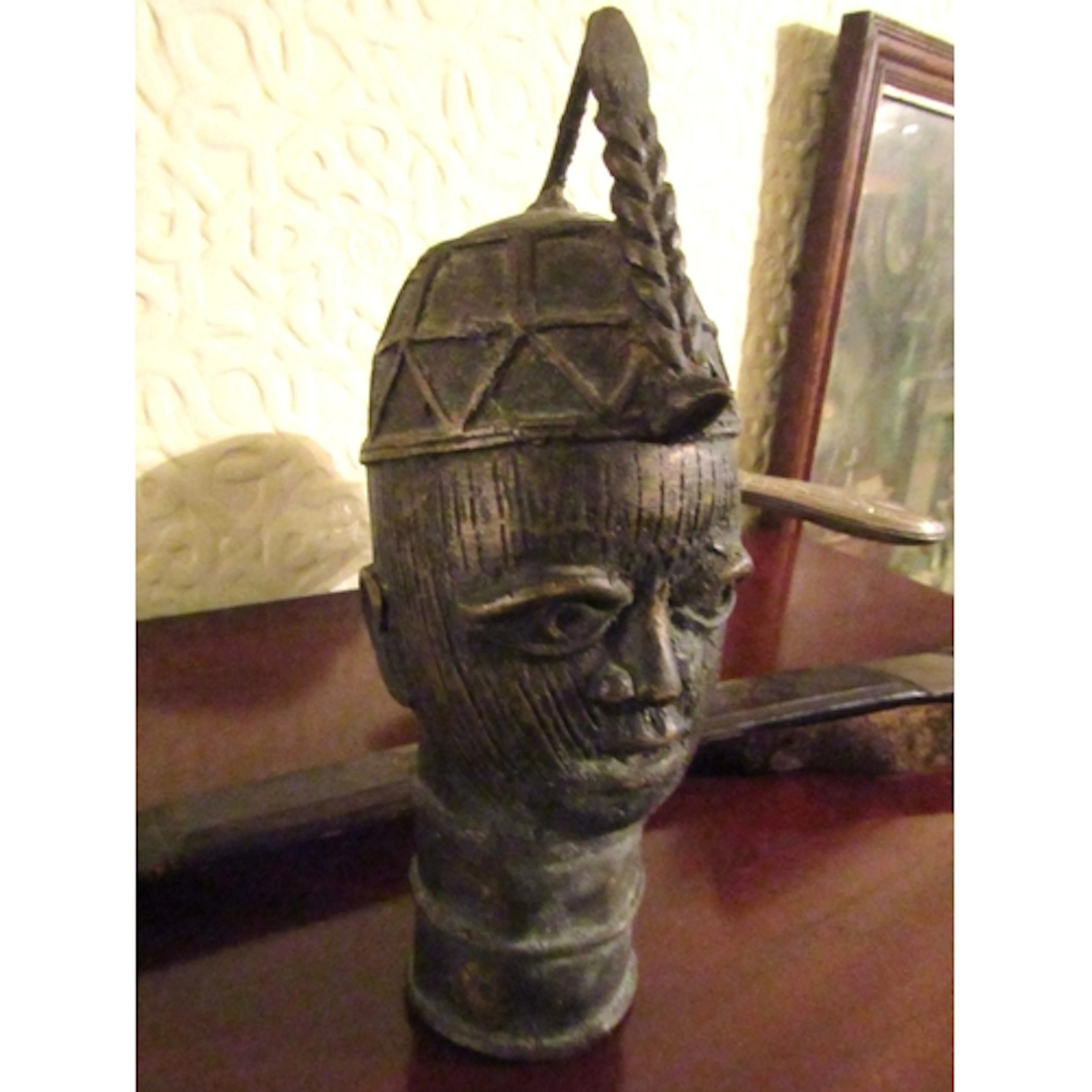Bronze Tribal Sculpture African Approximately 7 Inches High