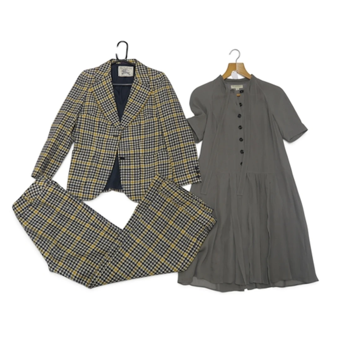 Vintage Burberry ladieswear comprising an Irish Tweed trouse...