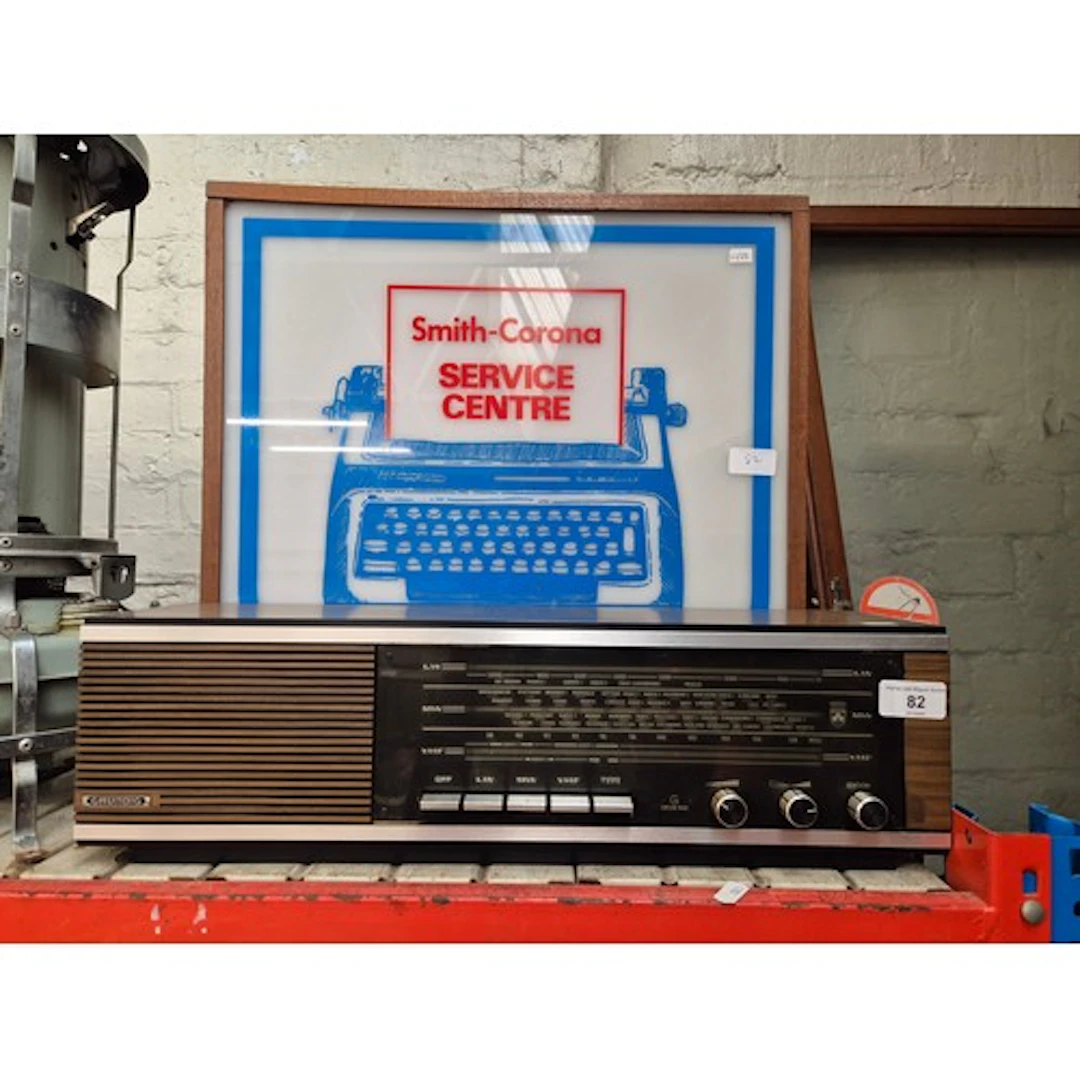 A Grundig RFIII GB mains radio, together with a Smith Corona...