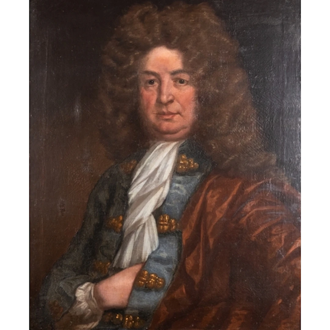 18th Century English school - Portrait of a gentleman - Oi...