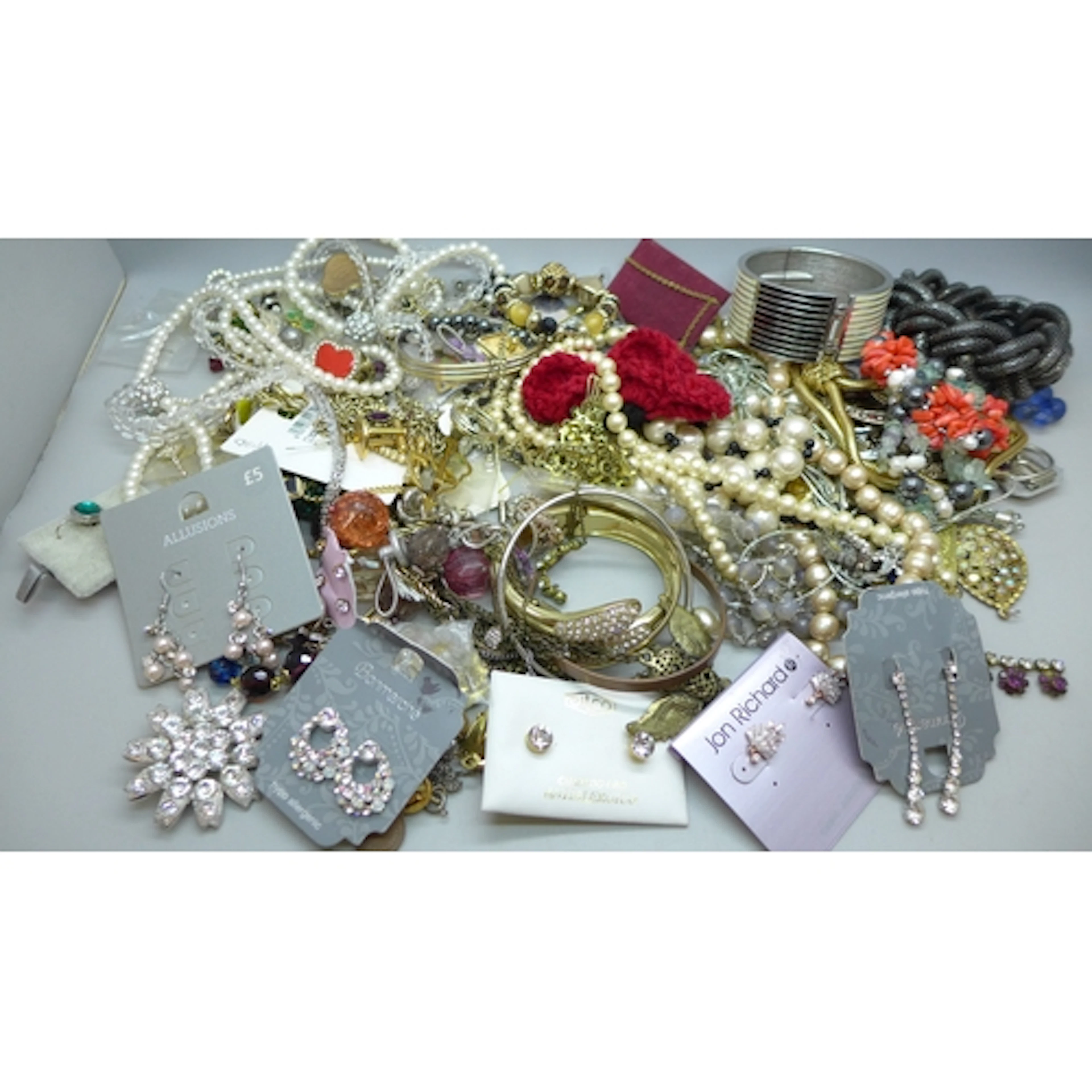 A box of costume jewellery