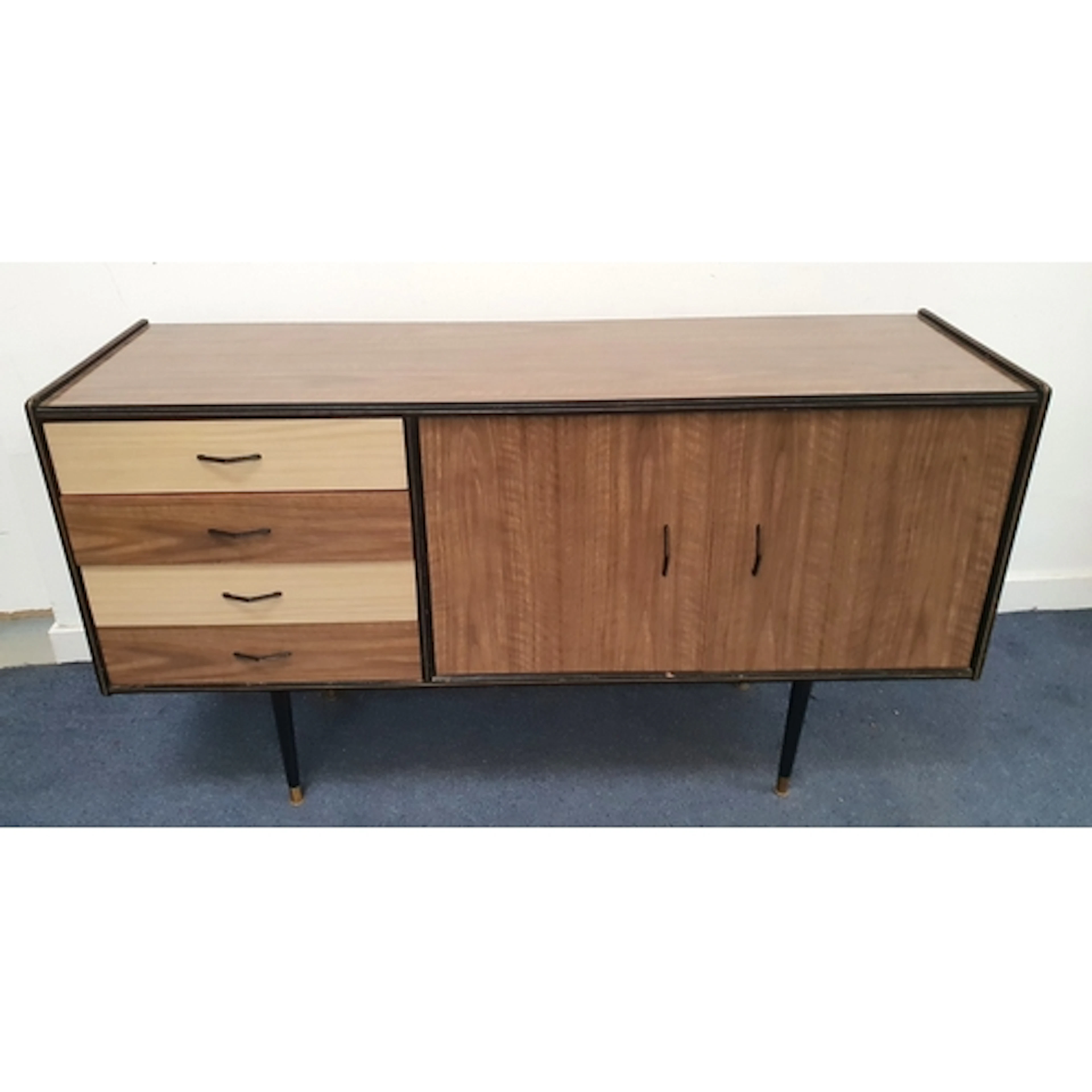 SUITE OF RETRO FURNITURE comprising a mid-century sideboard...